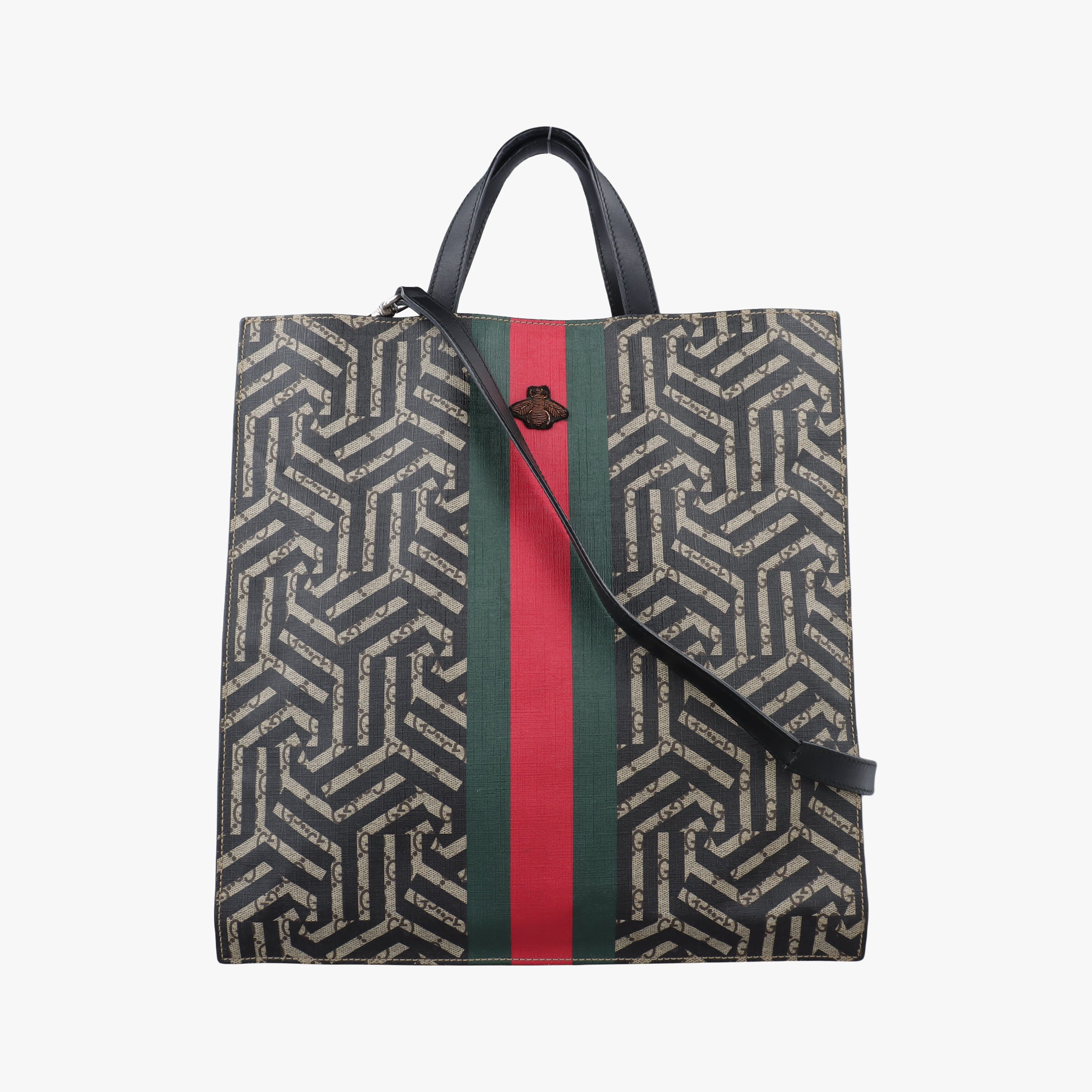 Pre-owned Gucci GG Supreme Bee Multicolour PVC coated canvas 450950 shoulderbag | stylenewstar