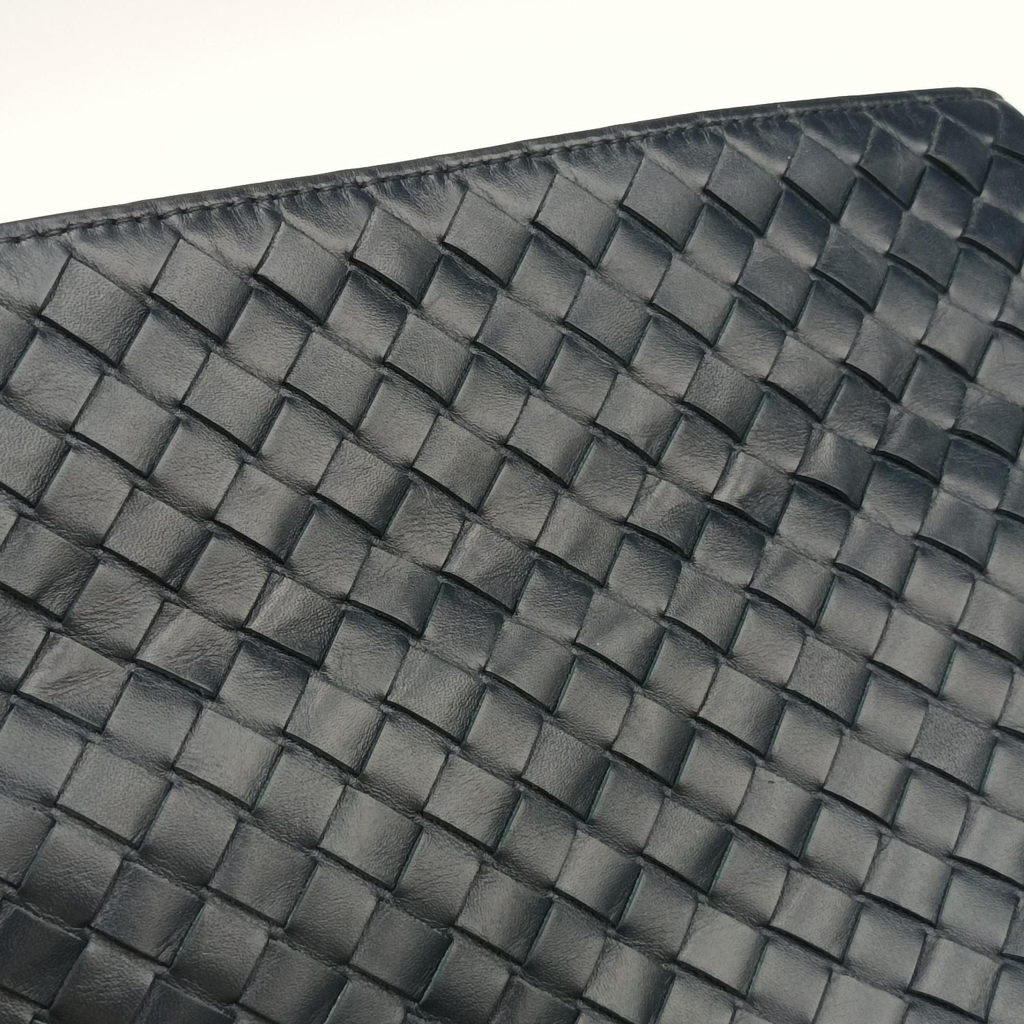 Pre-owned Bottega Veneta Intrecciato Navy lambskin  shoulderbag | stylenewstar