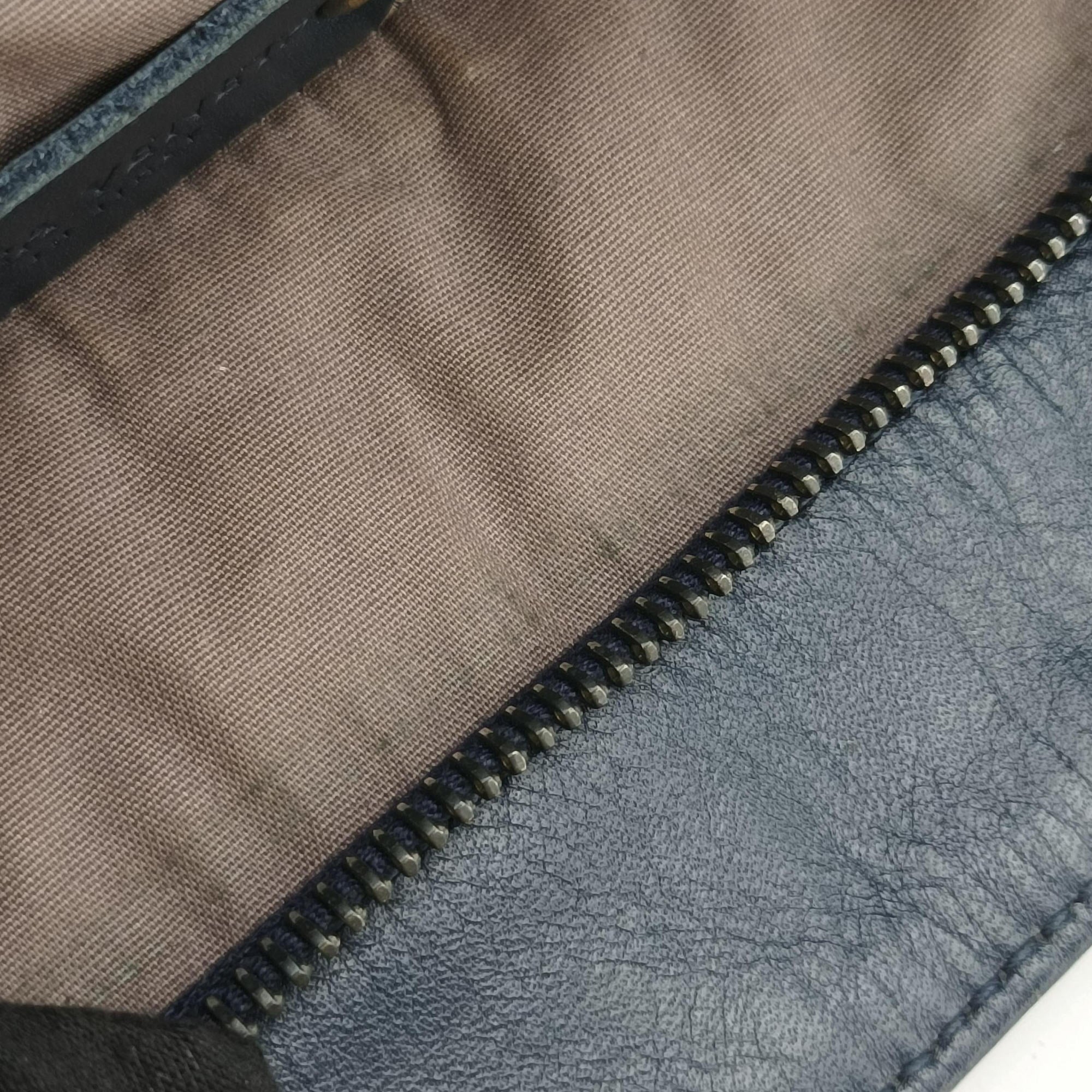 Pre-owned Bottega Veneta Intrecciato Navy lambskin  shoulderbag | stylenewstar