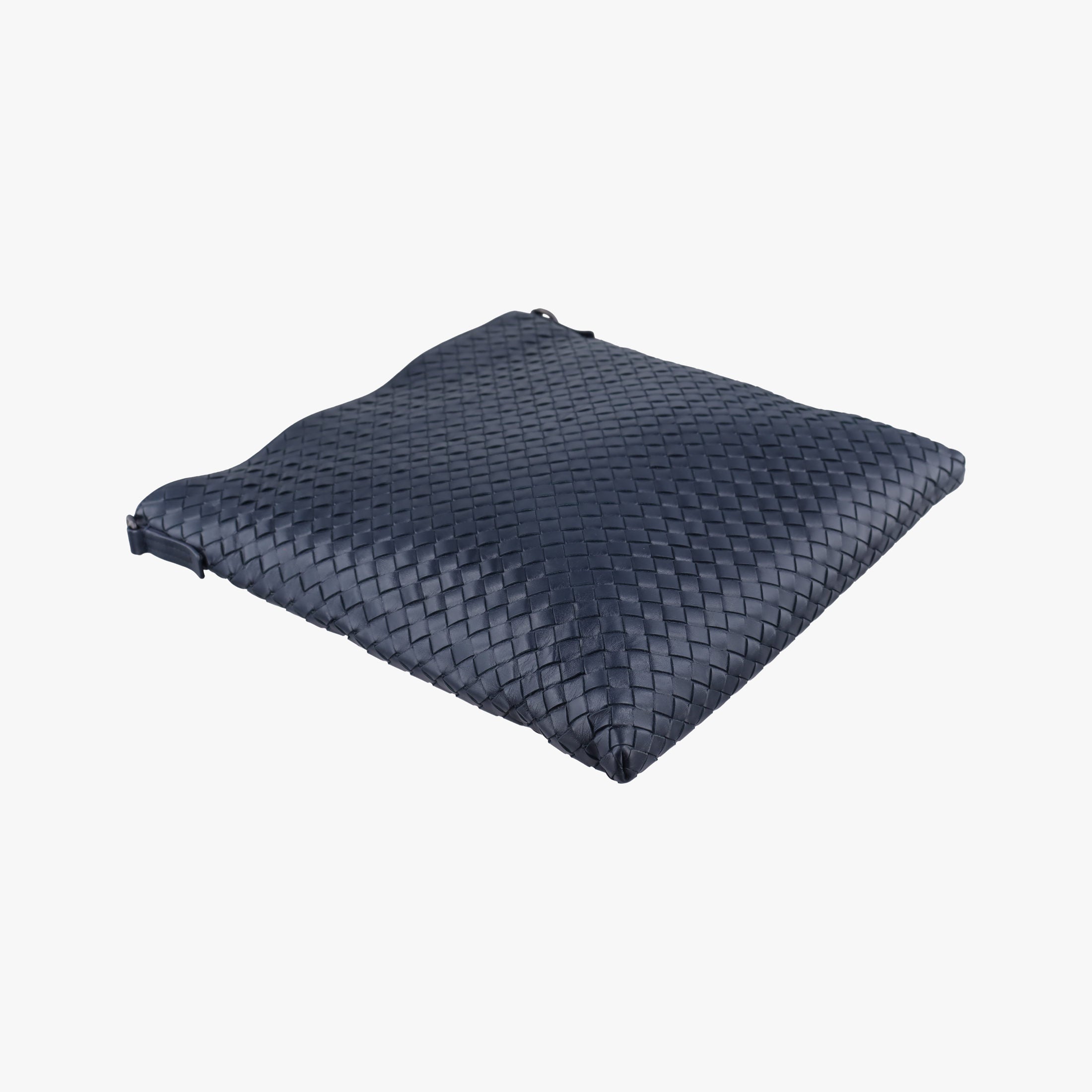 Pre-owned Bottega Veneta Intrecciato Navy lambskin  shoulderbag | stylenewstar