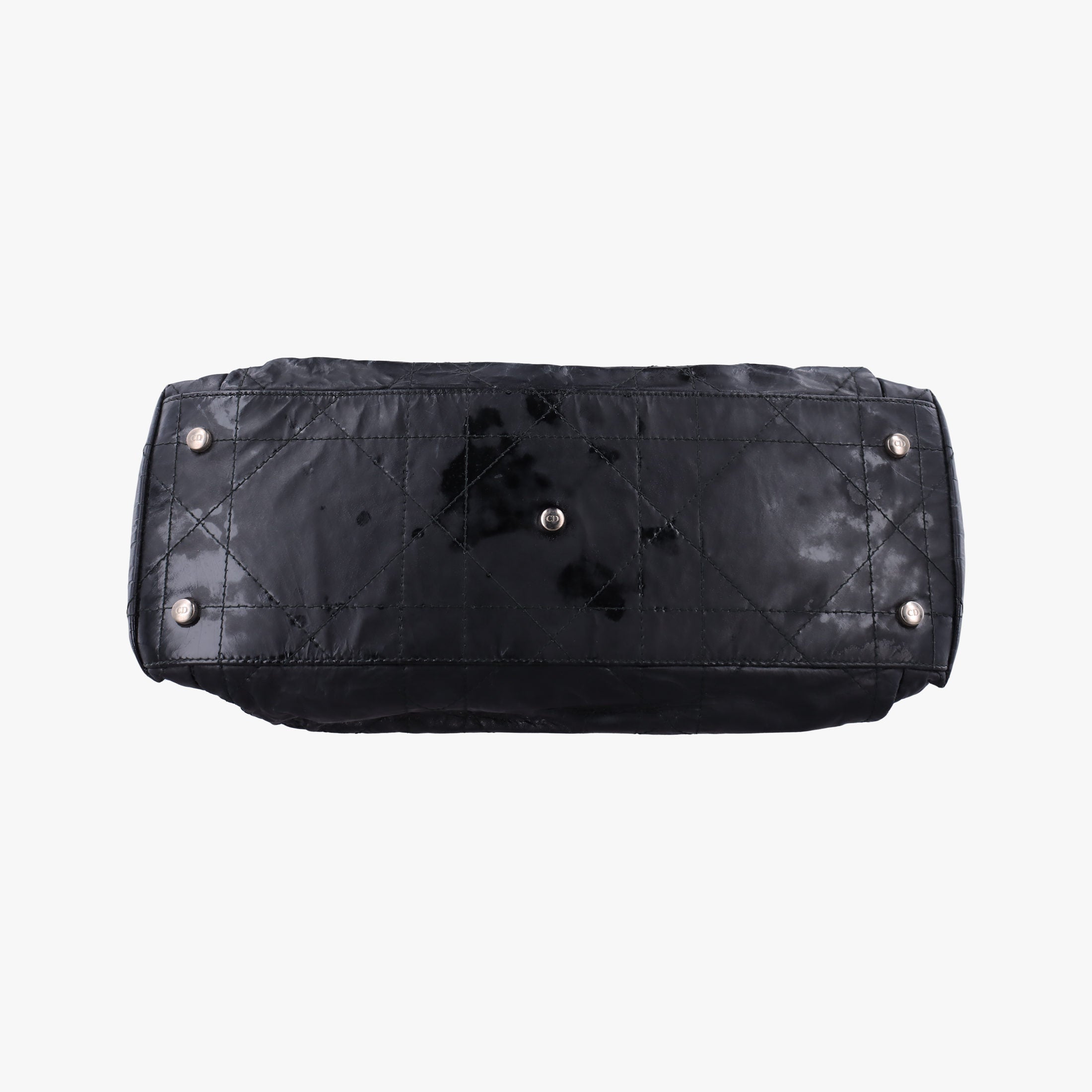 Pre-owned Christian Dior Le Trente Cannage Black Patent  shoulderbag | stylenewstar
