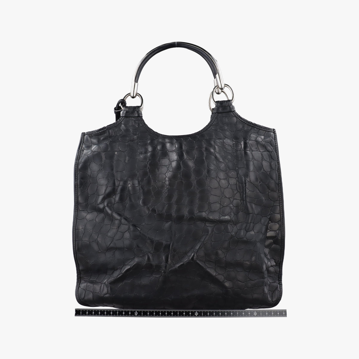 Pre-owned Christian Dior 61 Hobo Black Leather×Patent  handbag | stylenewstar