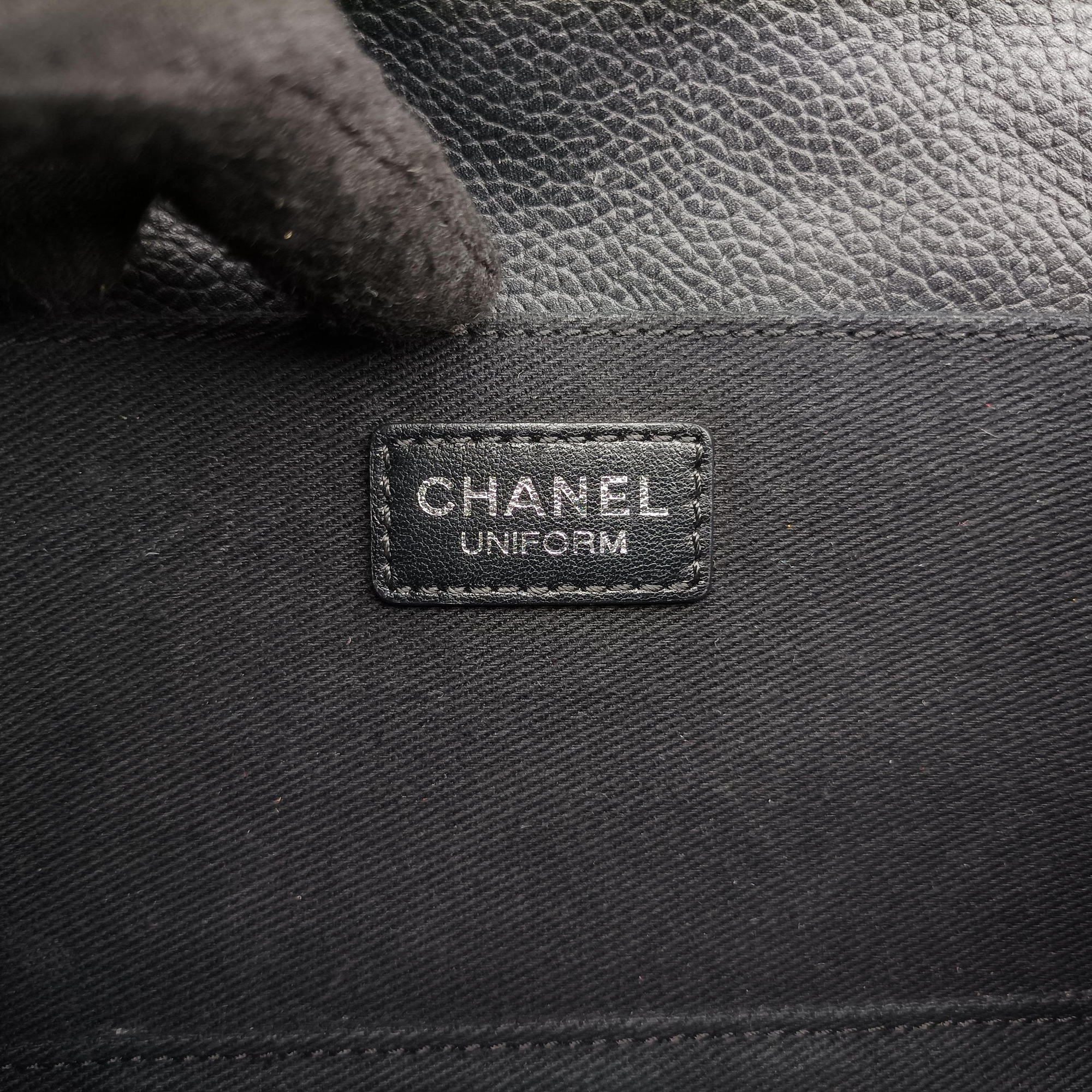 Pre-owned Chanel Matelasse 2.55 Black pebbled U48753 bum bag/waist bag | stylenewstar