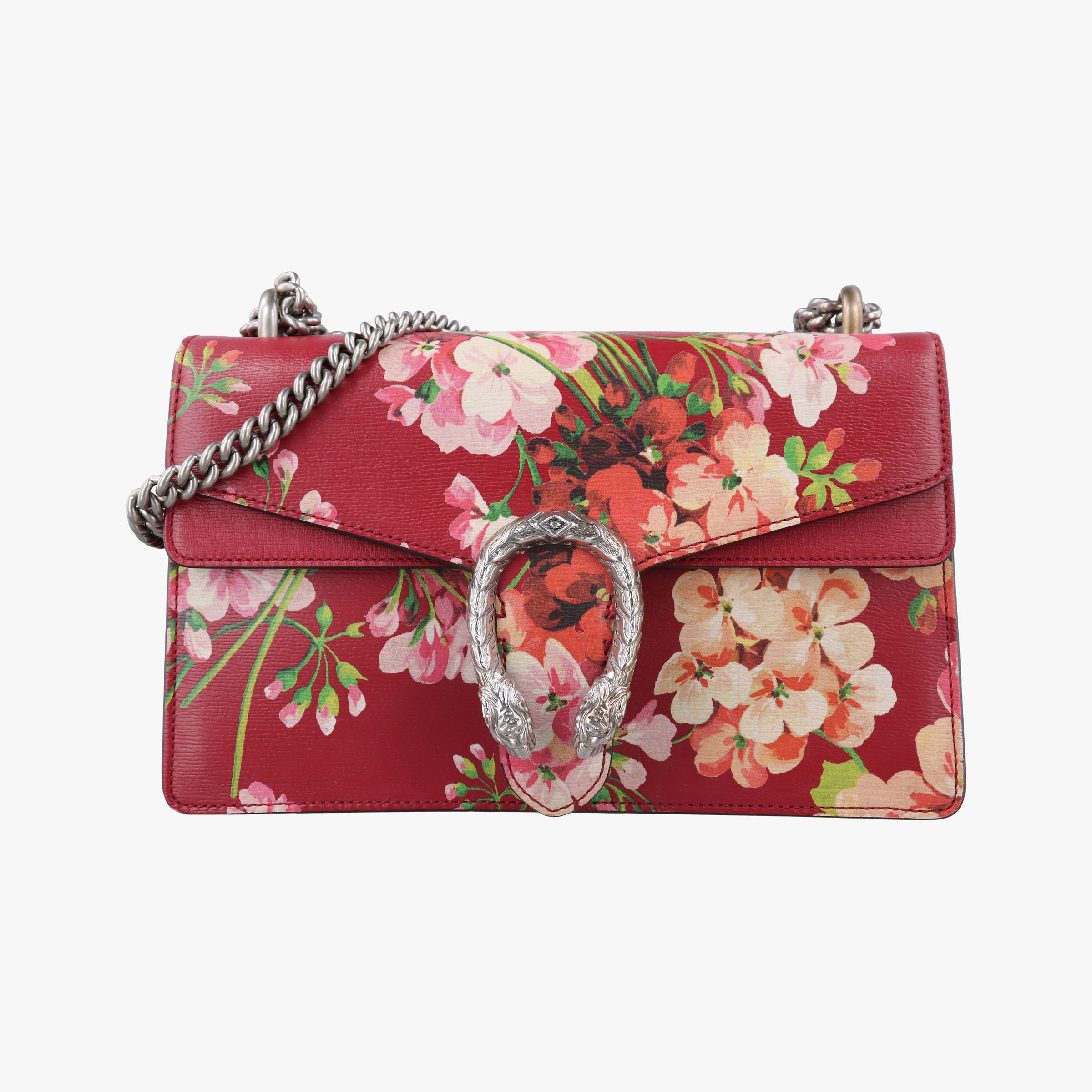 Pre-owned Gucci Dionysus Red×Multicolour Leather 400249 shoulderbag | stylenewstar