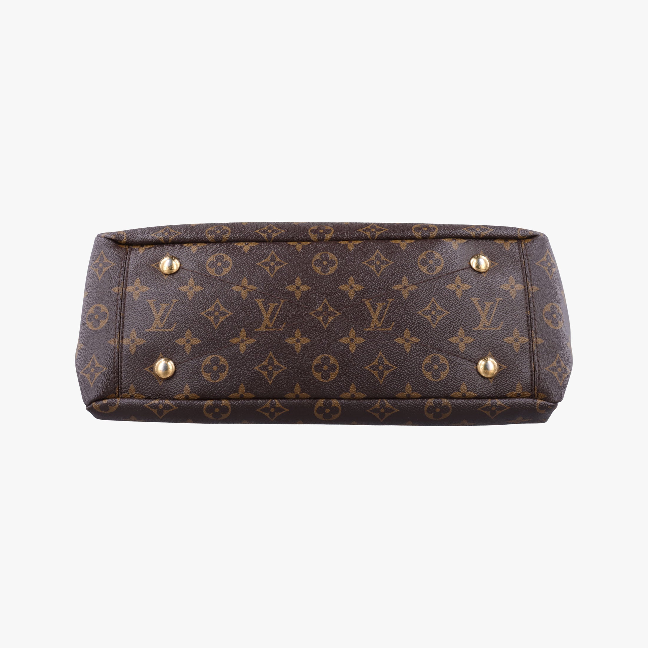 Pre-owned Louis Vuitton PALLAS brown×SAFRAN Monogram Canvas×calf leather M40929 shoulderbag | stylenewstar