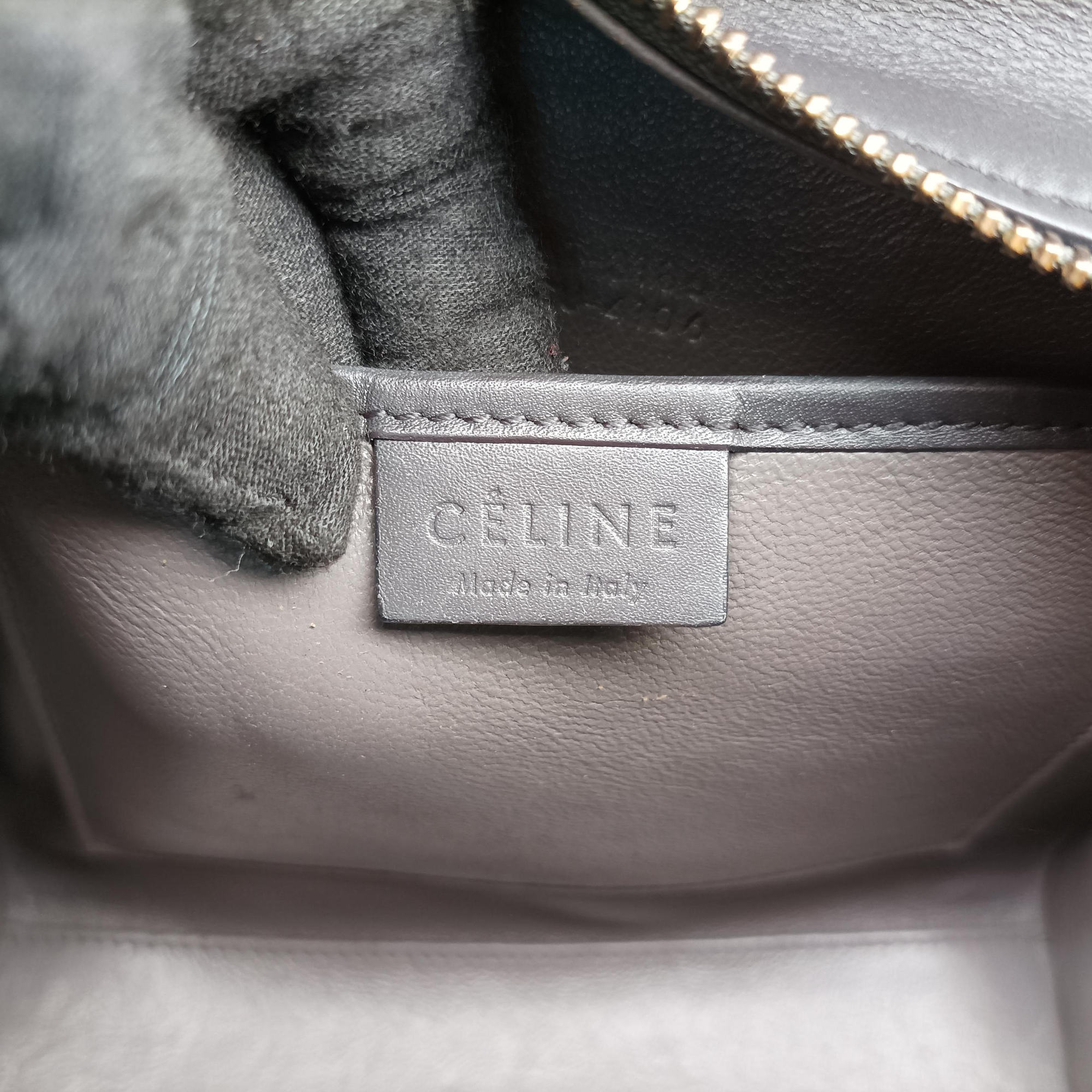 Pre-owned Celine luggage nano shopper Beige x Black x Purple leather x Suede  shoulderbag | stylenewstar