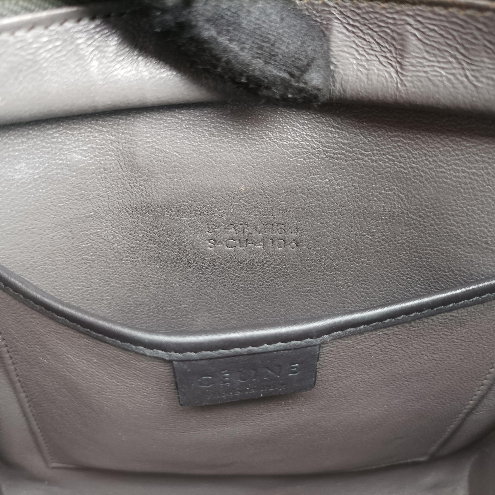 Pre-owned Celine luggage nano shopper Beige x Black x Purple leather x Suede  shoulderbag | stylenewstar