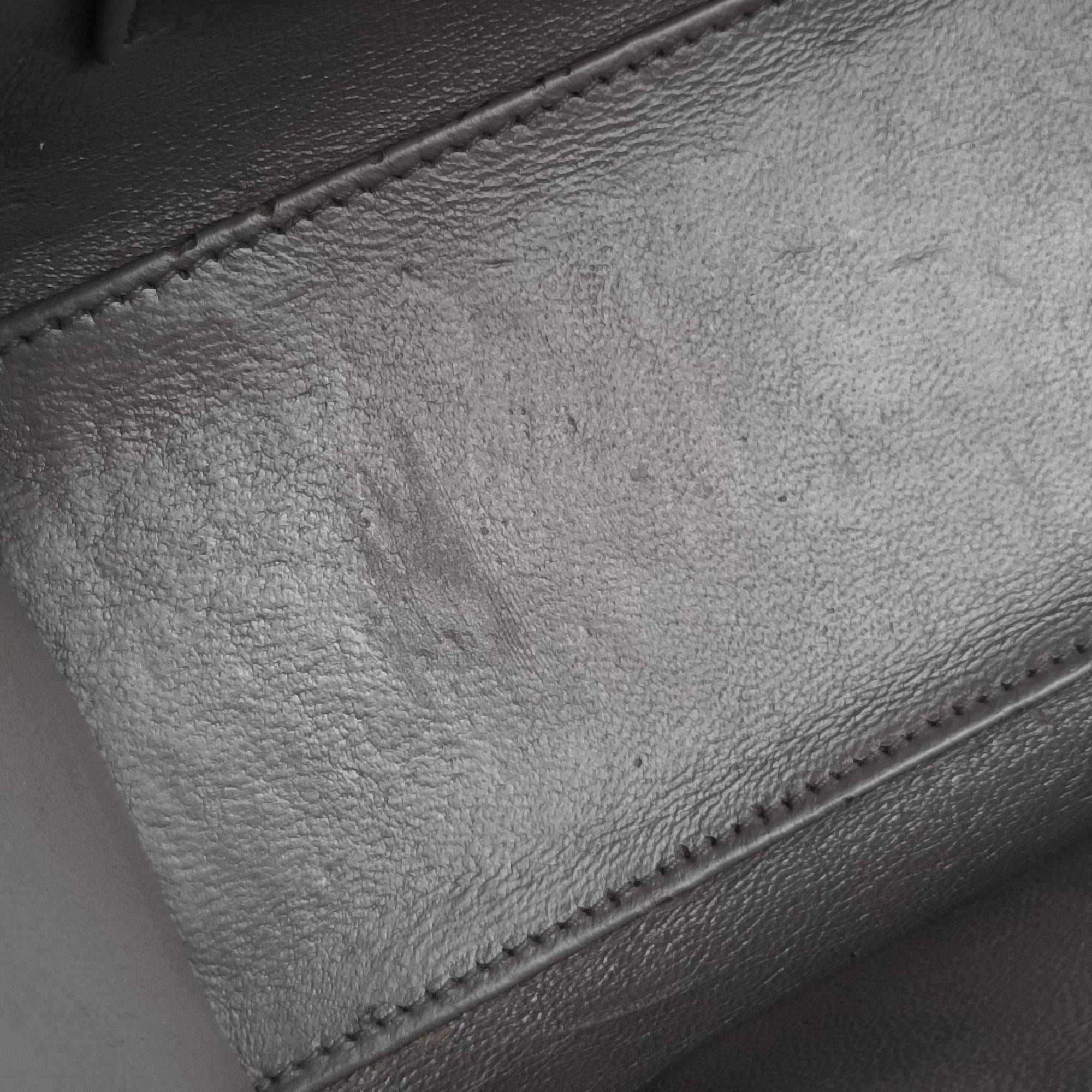 Pre-owned Celine luggage nano shopper Beige x Black x Purple leather x Suede  shoulderbag | stylenewstar