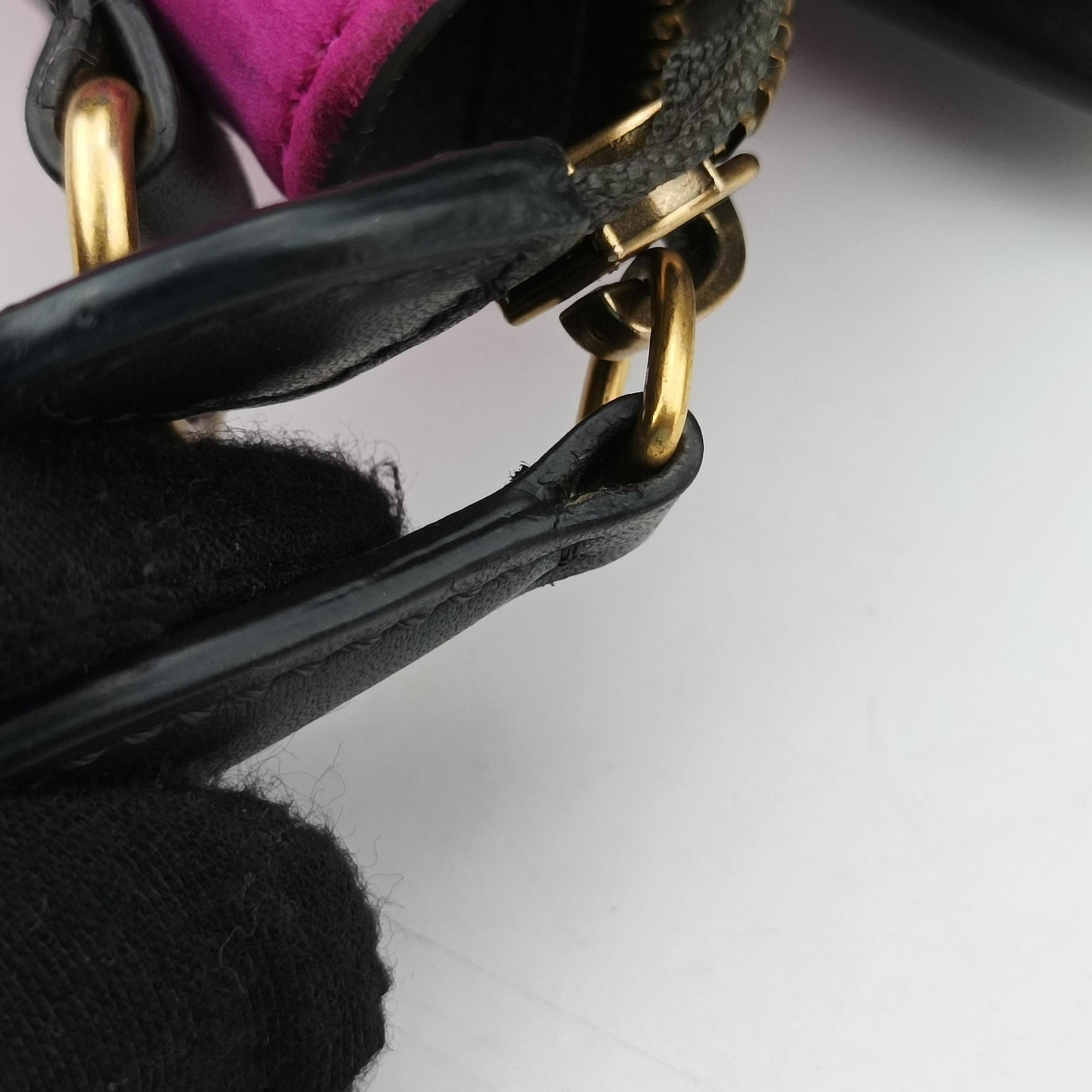 Pre-owned Celine luggage nano shopper Beige x Black x Purple leather x Suede  shoulderbag | stylenewstar