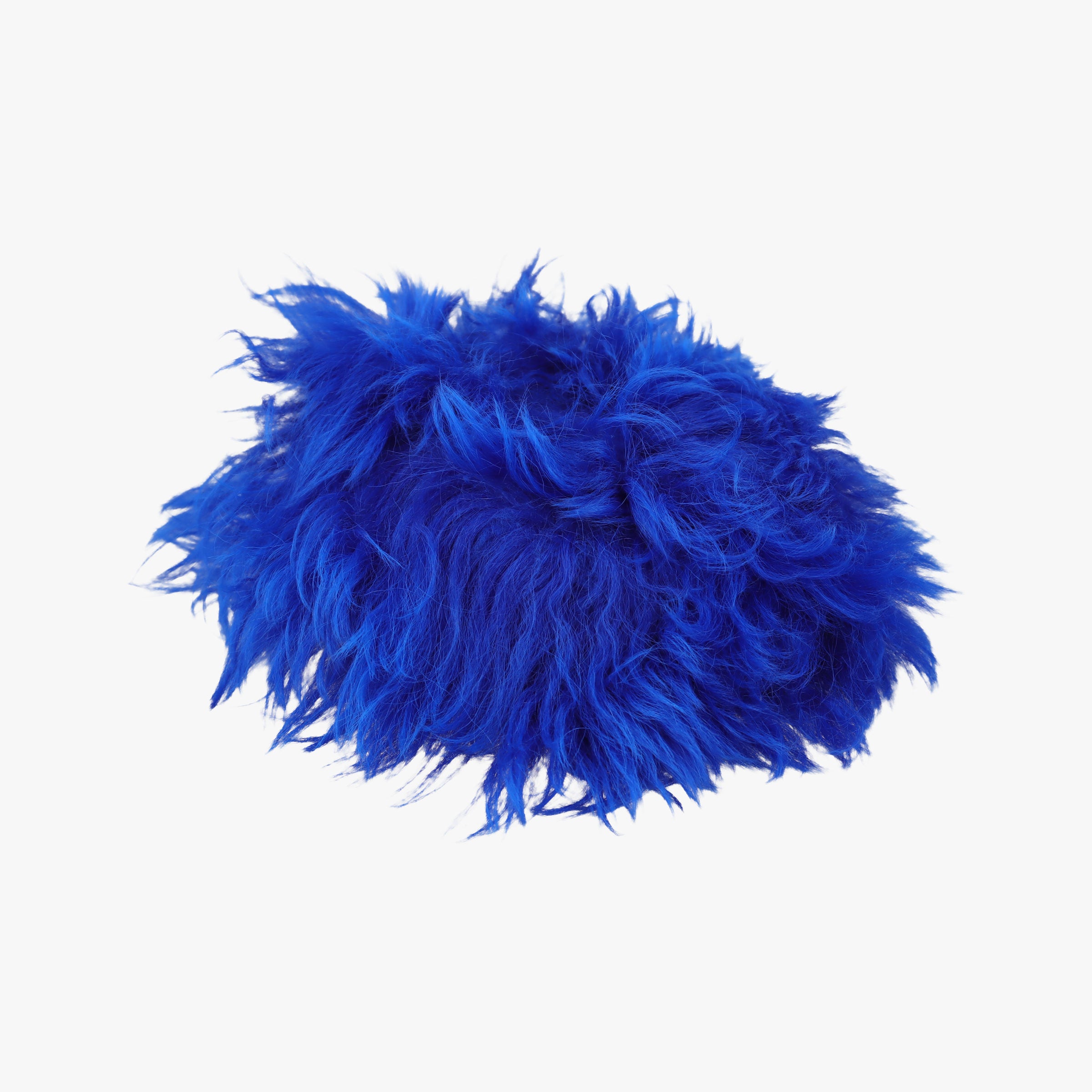 Secondhand Chanel Shearling CC Hook Card Holder Blue wool AP2397 handbag | stylenewstar