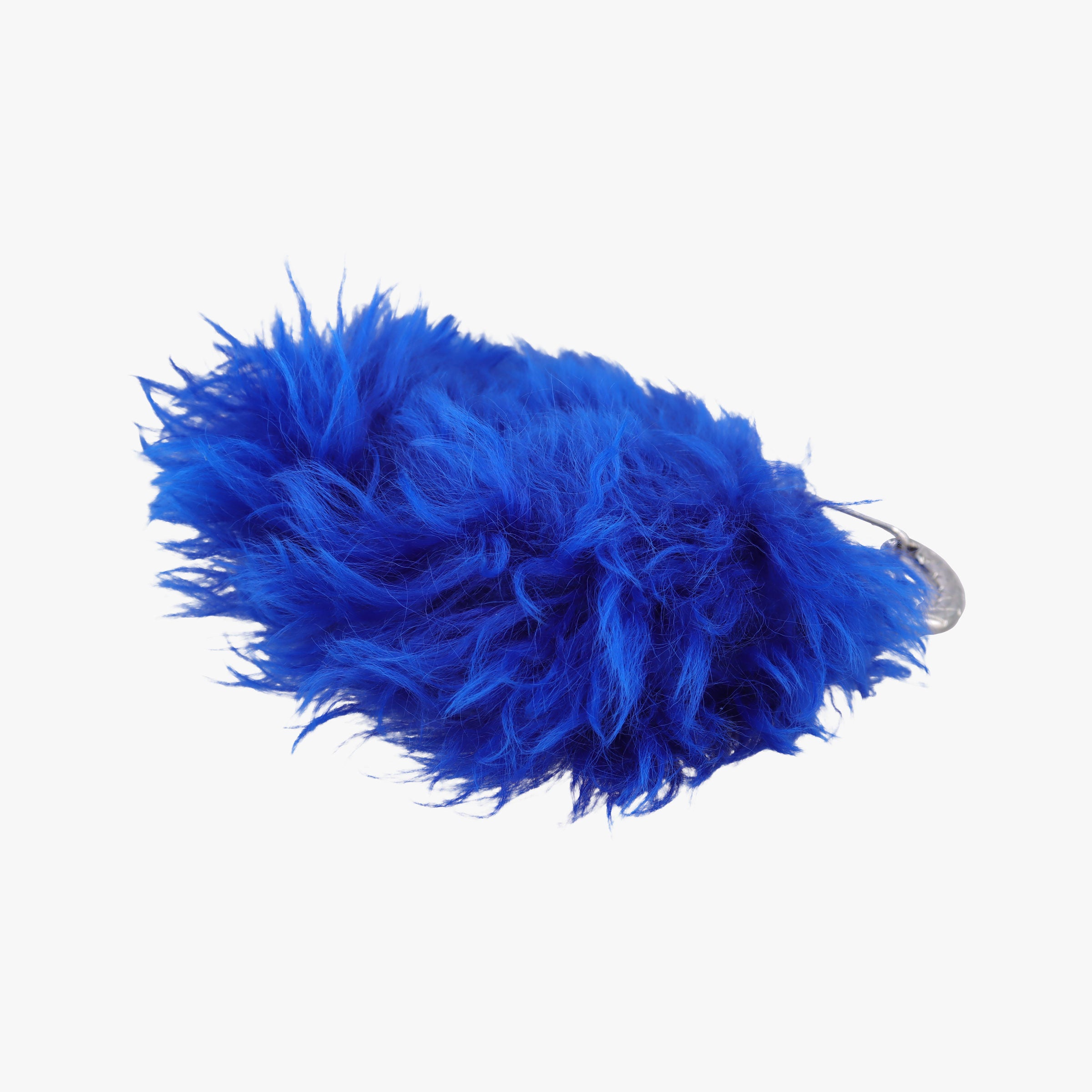 Secondhand Chanel Shearling CC Hook Card Holder Blue wool AP2397 handbag | stylenewstar