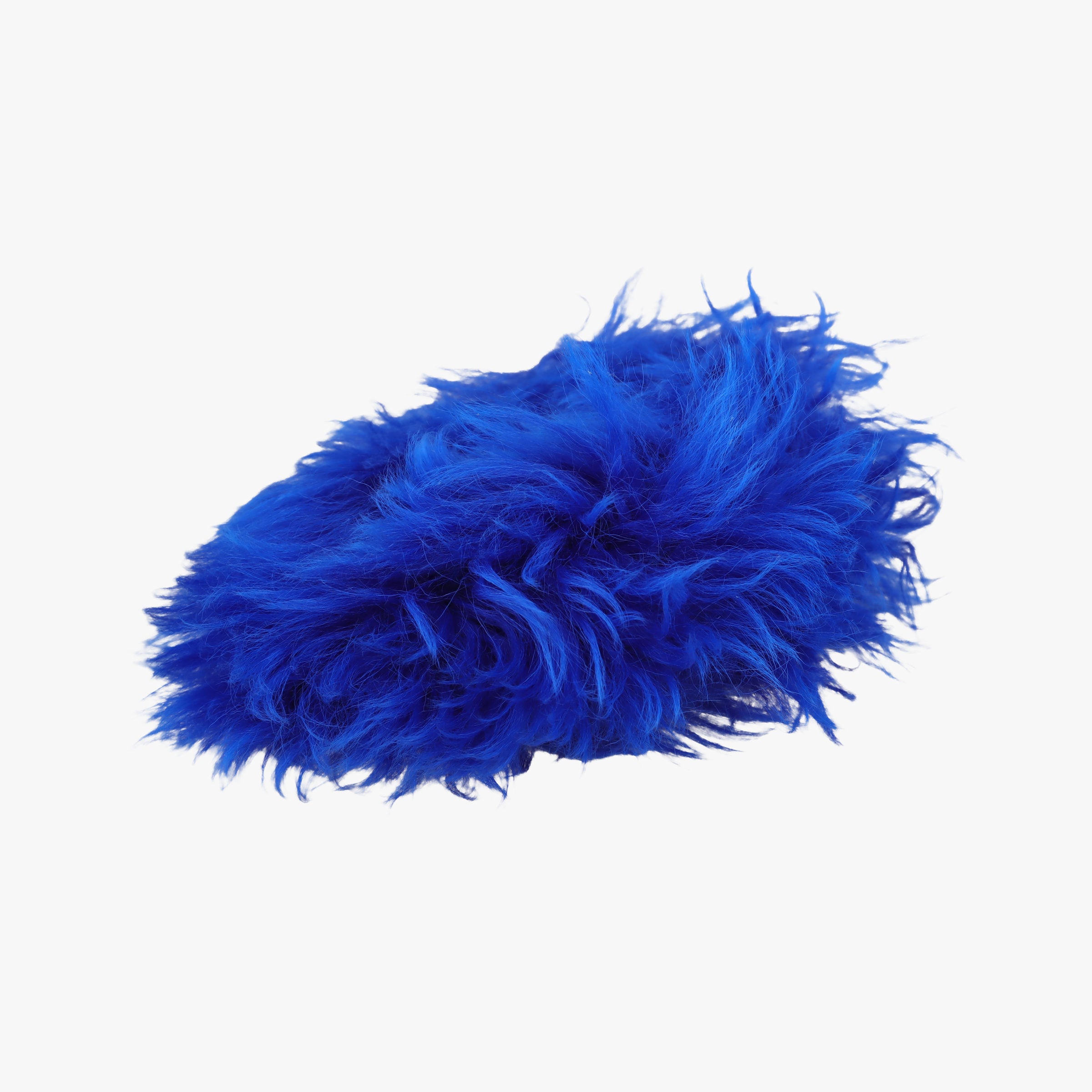 Secondhand Chanel Shearling CC Hook Card Holder Blue wool AP2397 handbag | stylenewstar