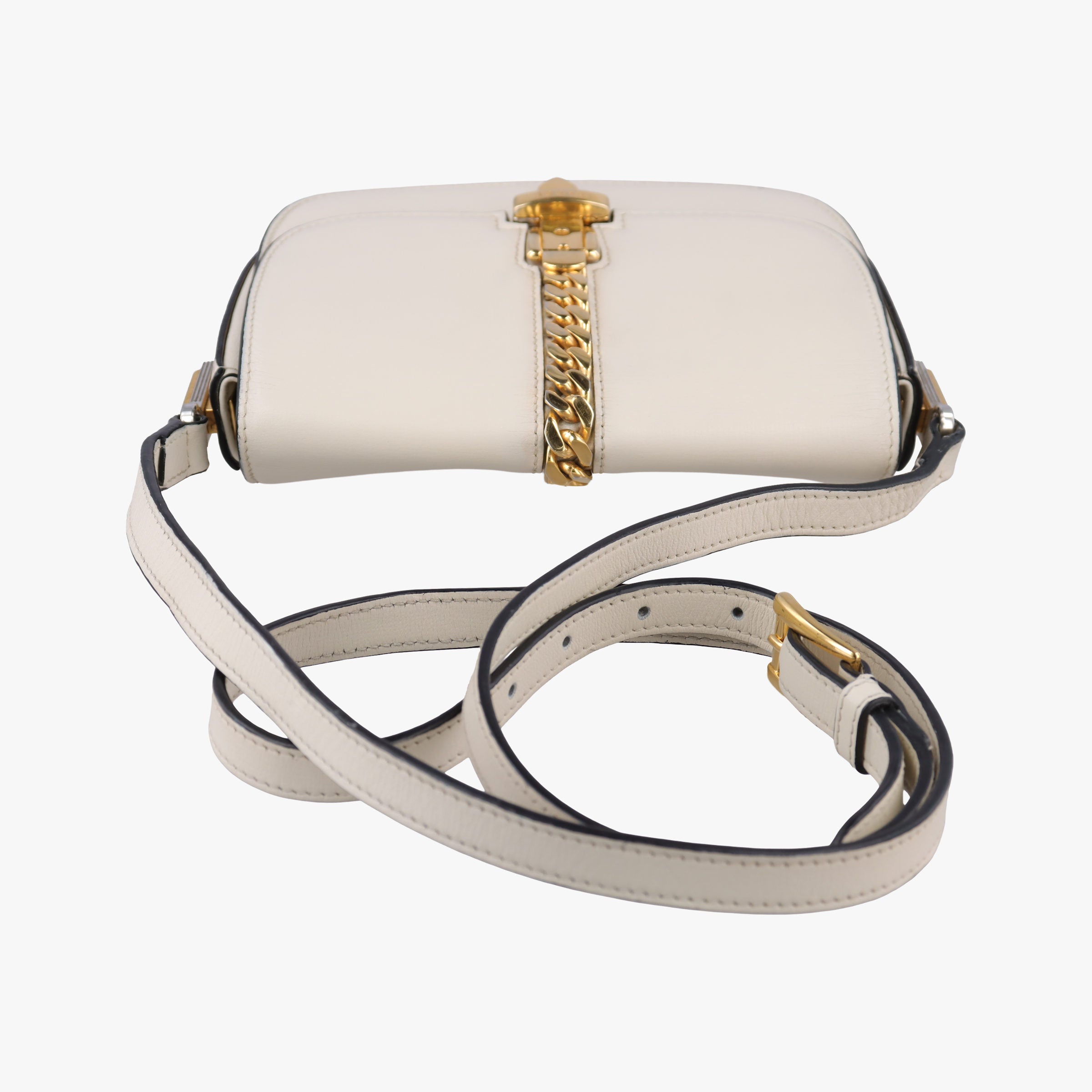 Secondhand Gucci Sylvie 1969 Mini White Leather 615965 shoulderbag | stylenewstar