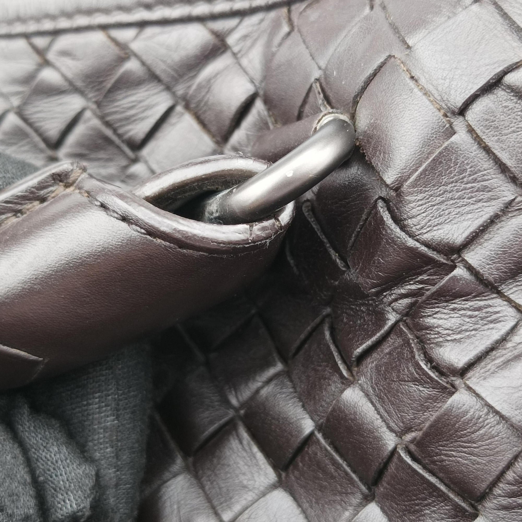 Secondhand Bottega Veneta Intrecciato Brown lambskin  handbag | stylenewstar