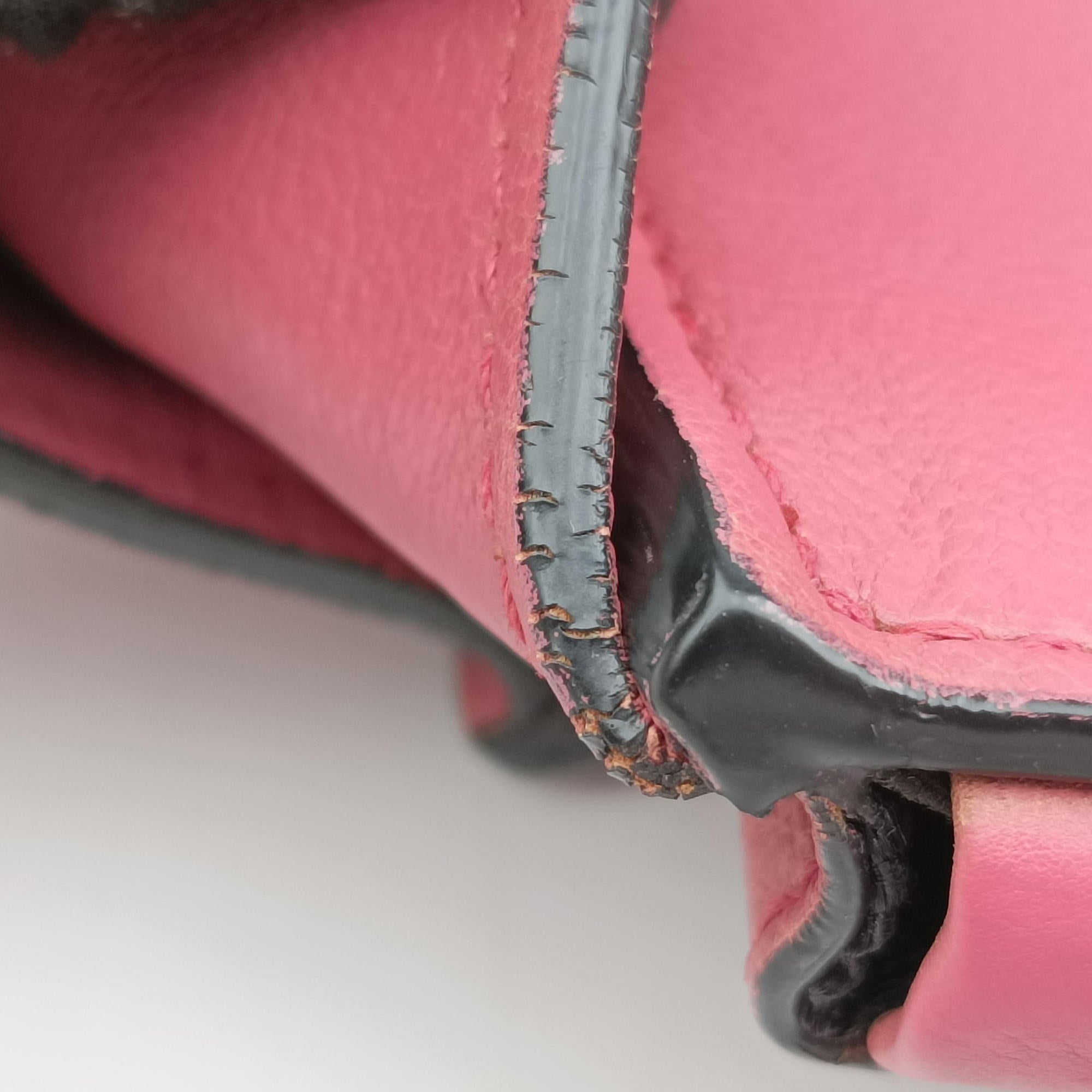 Pre-owned Prada Twin Pocket Winged Tote Pink Leather BN2619 shoulderbag | stylenewstar