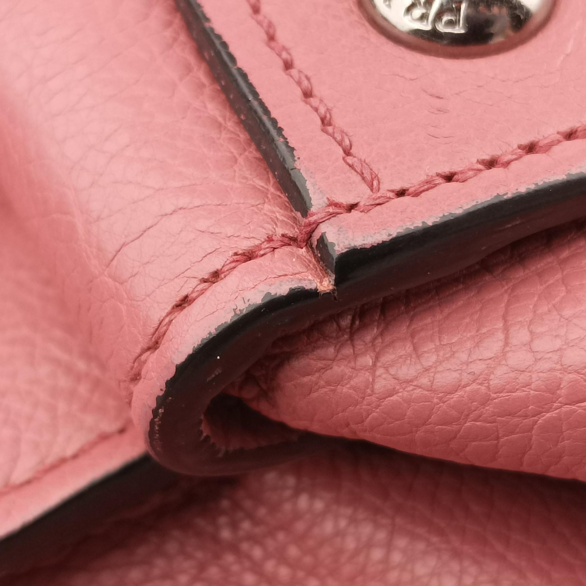 Pre-owned Prada Twin Pocket Winged Tote Pink Leather BN2619 shoulderbag | stylenewstar