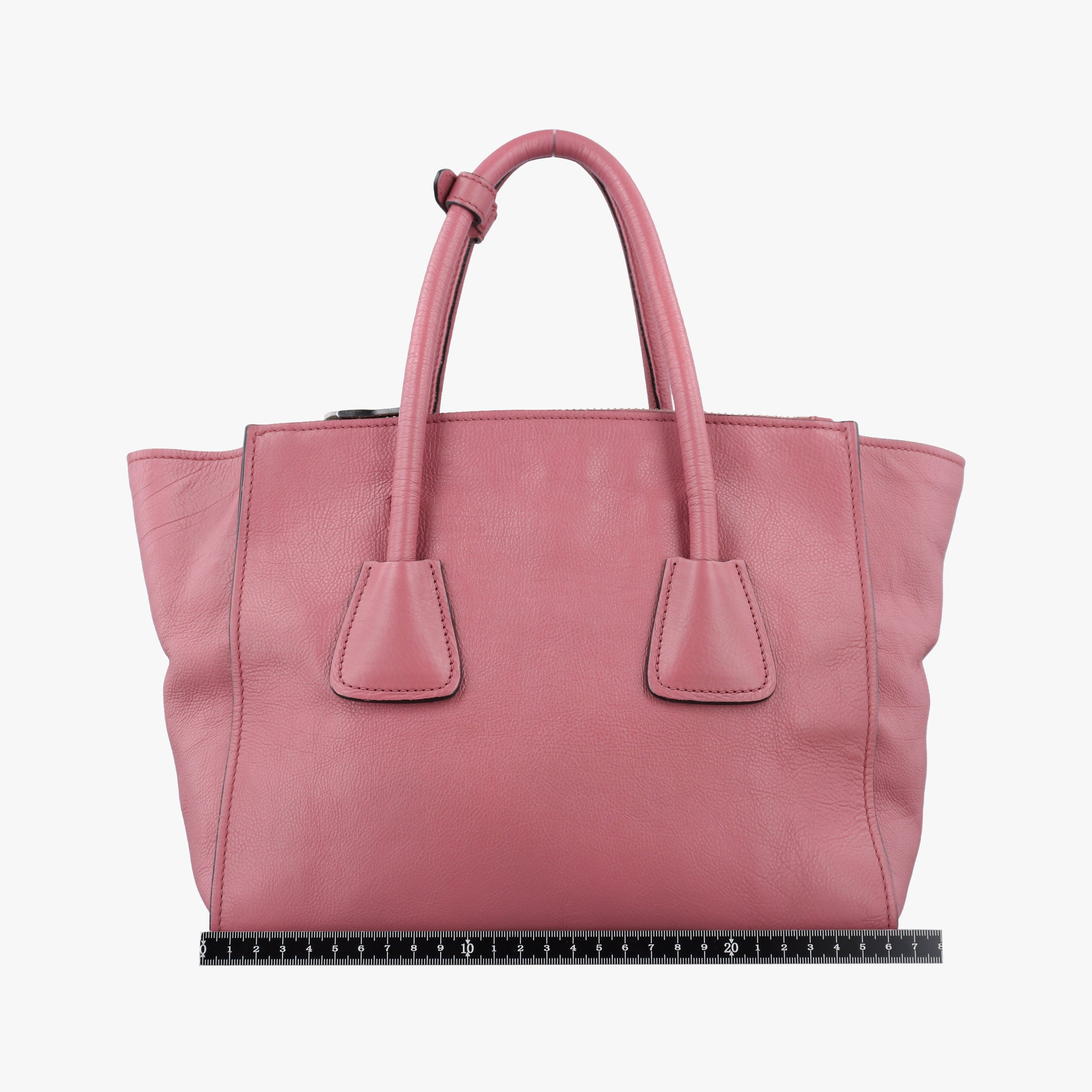 Pre-owned Prada Twin Pocket Winged Tote Pink Leather BN2619 shoulderbag | stylenewstar
