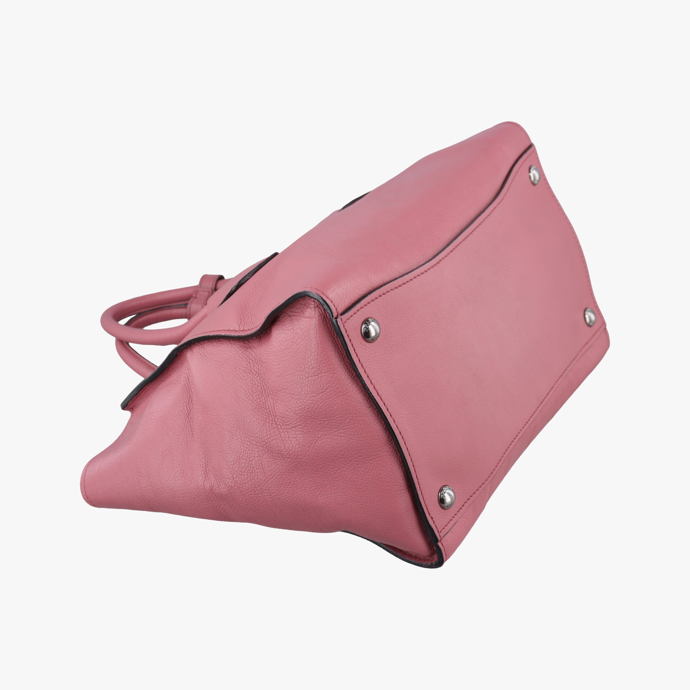 Pre-owned Prada Twin Pocket Winged Tote Pink Leather BN2619 shoulderbag | stylenewstar