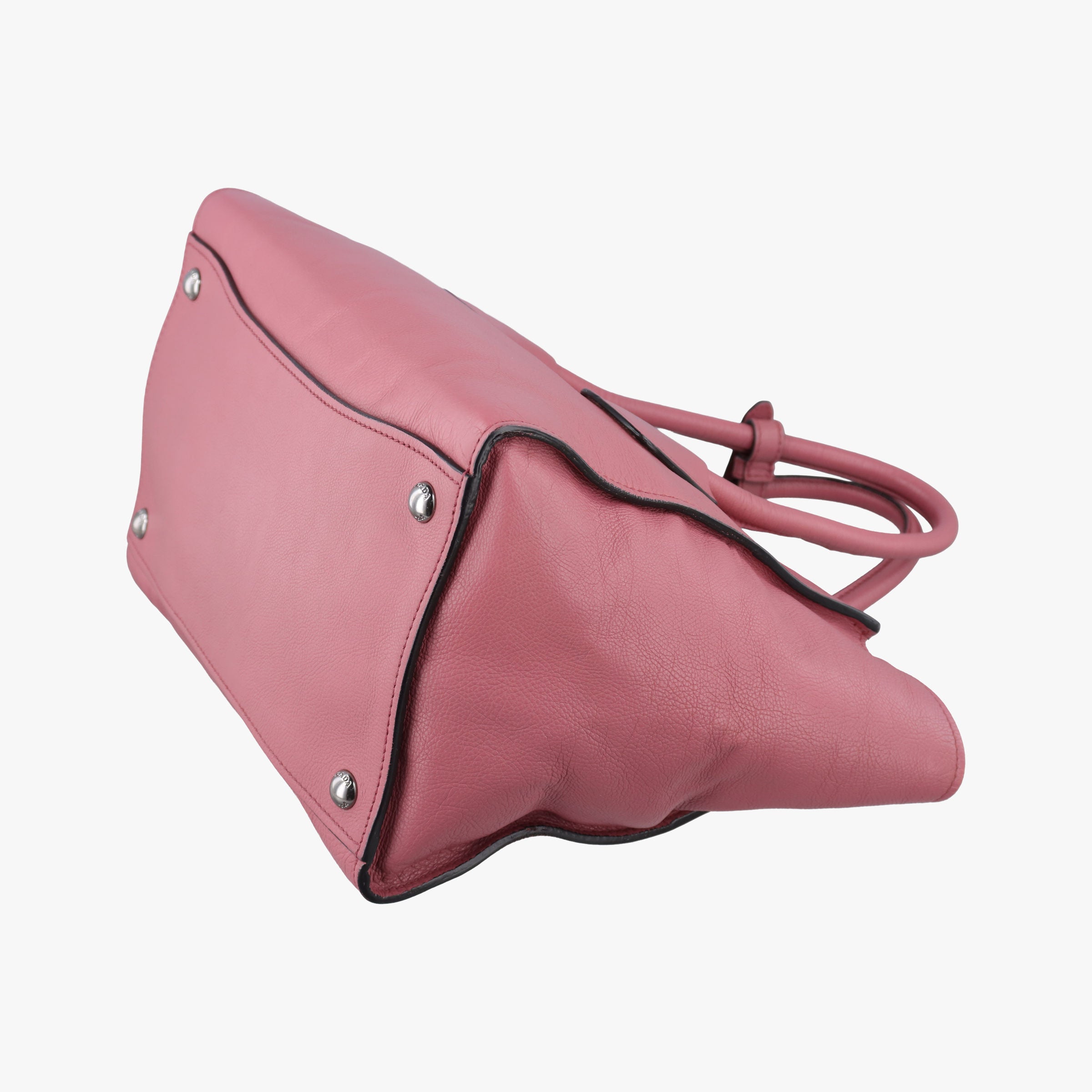 Pre-owned Prada Twin Pocket Winged Tote Pink Leather BN2619 shoulderbag | stylenewstar