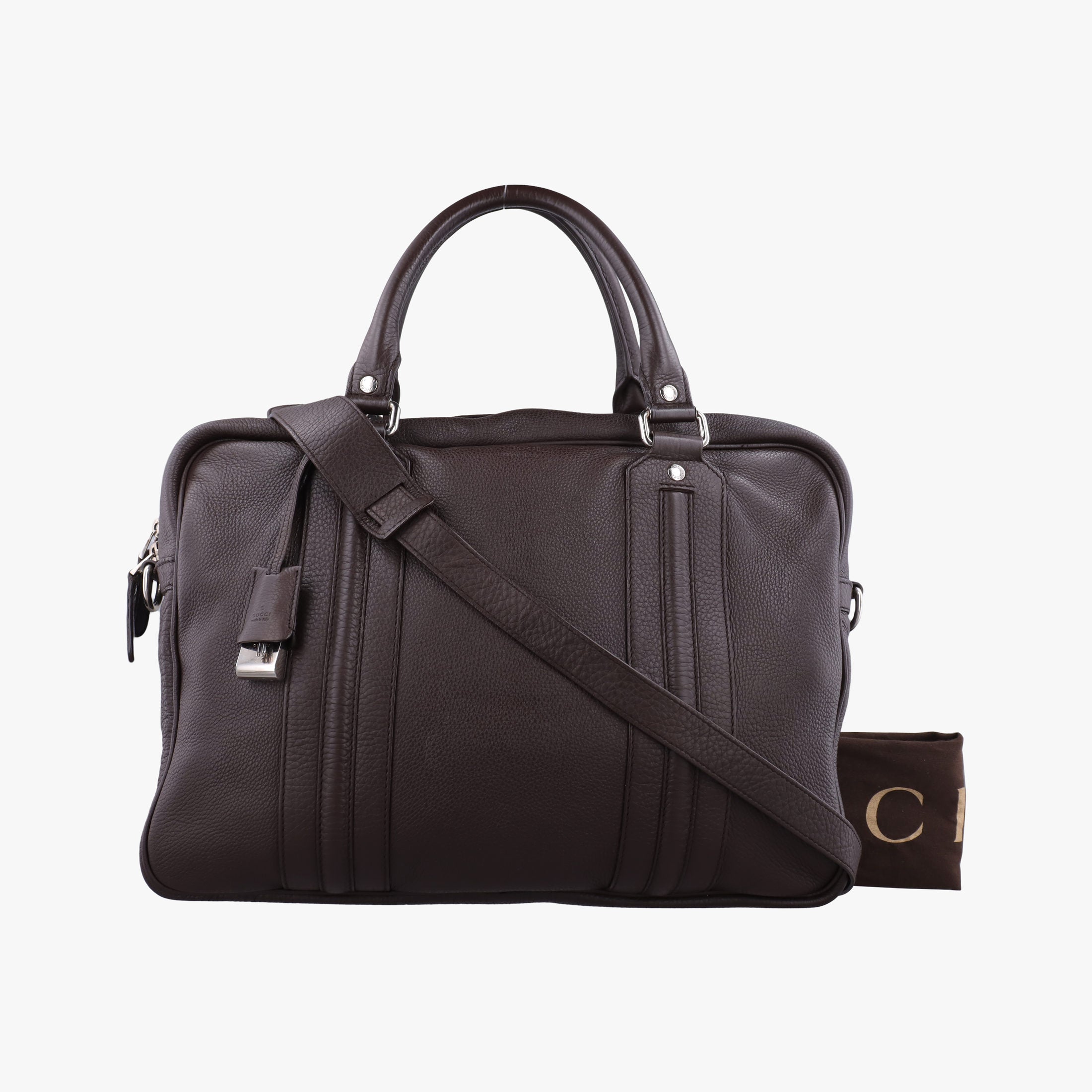 Secondhand Gucci Briefcase business Brown leather 231850 shoulderbag | stylenewstar