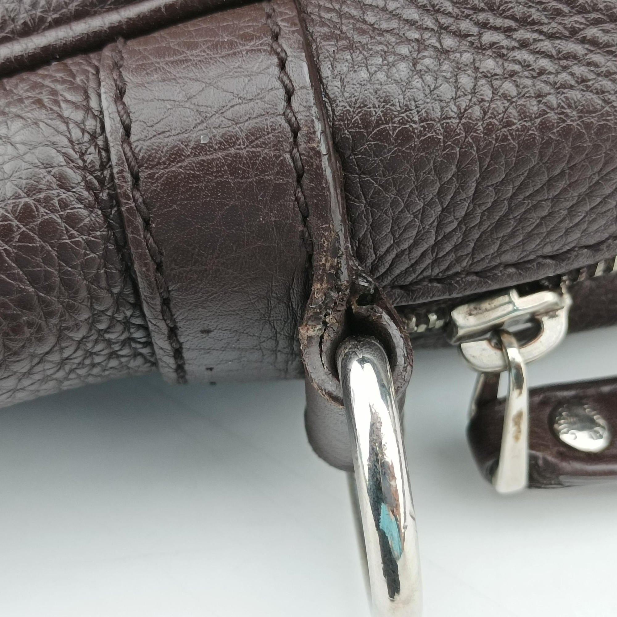 Secondhand Gucci Briefcase business Brown leather 231850 shoulderbag | stylenewstar