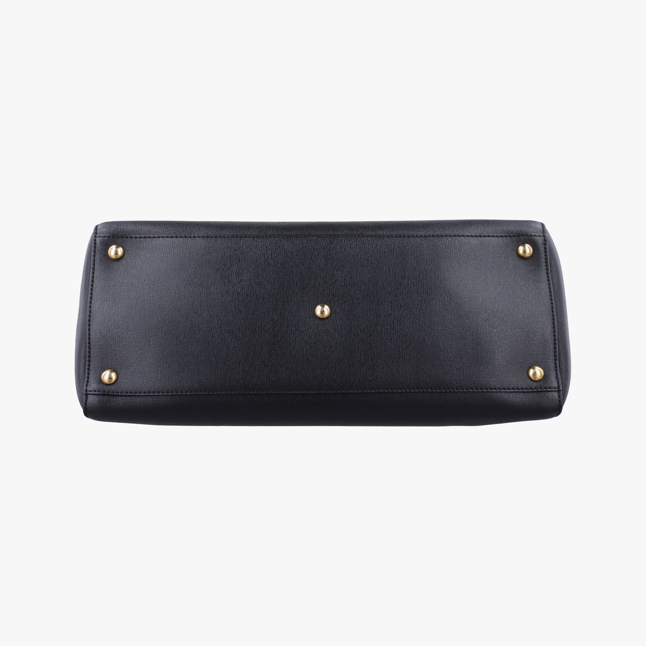 Pre-owned Fendi 2 JOURS Black Leather 8BH250 shoulderbag | stylenewstar