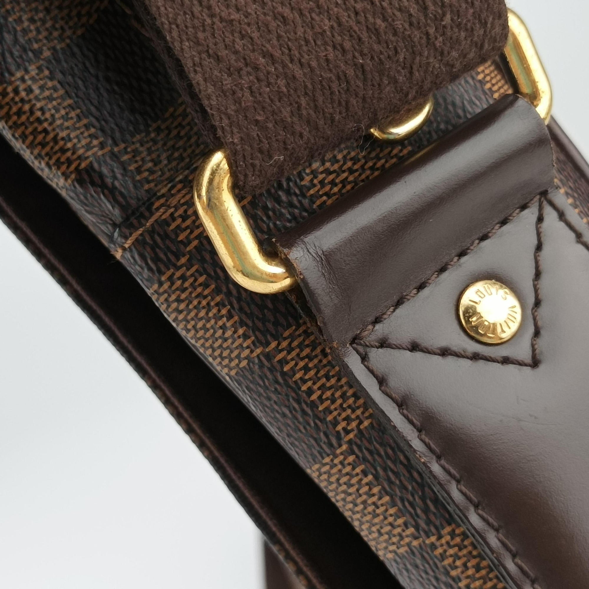 Pre-owned Louis Vuitton SHELTON EBENE Damier Canvas N41149 shoulderbag | stylenewstar