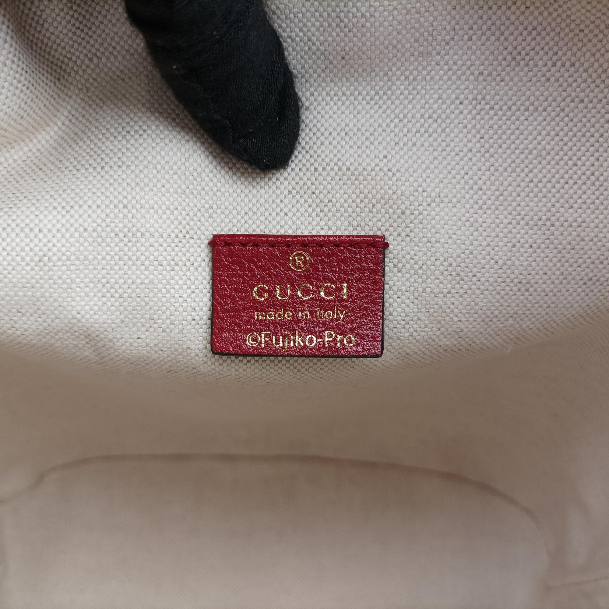 Pre-owned Gucci Doraemon collaboration Brown x red PVC coated canvas×Leather 655597 shoulderbag | stylenewstar