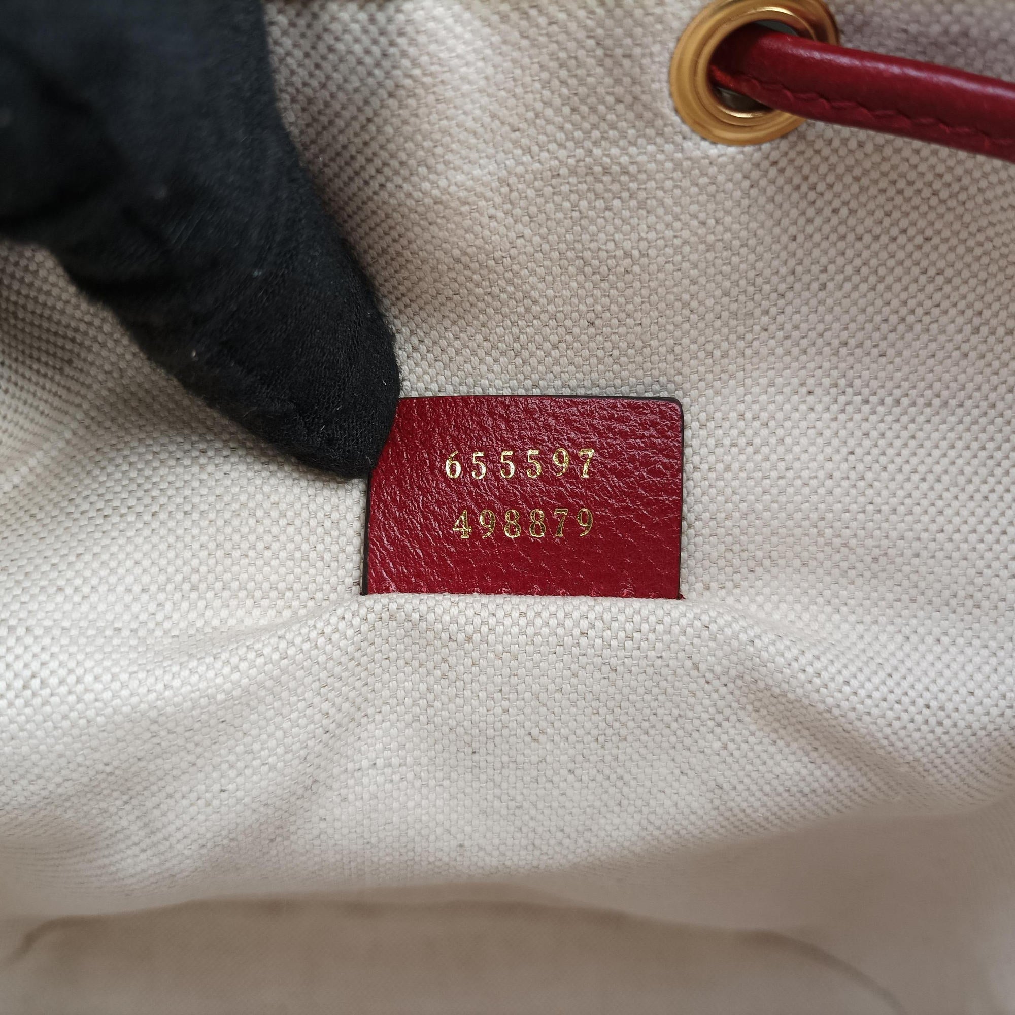 Pre-owned Gucci Doraemon collaboration Brown x red PVC coated canvas×Leather 655597 shoulderbag | stylenewstar