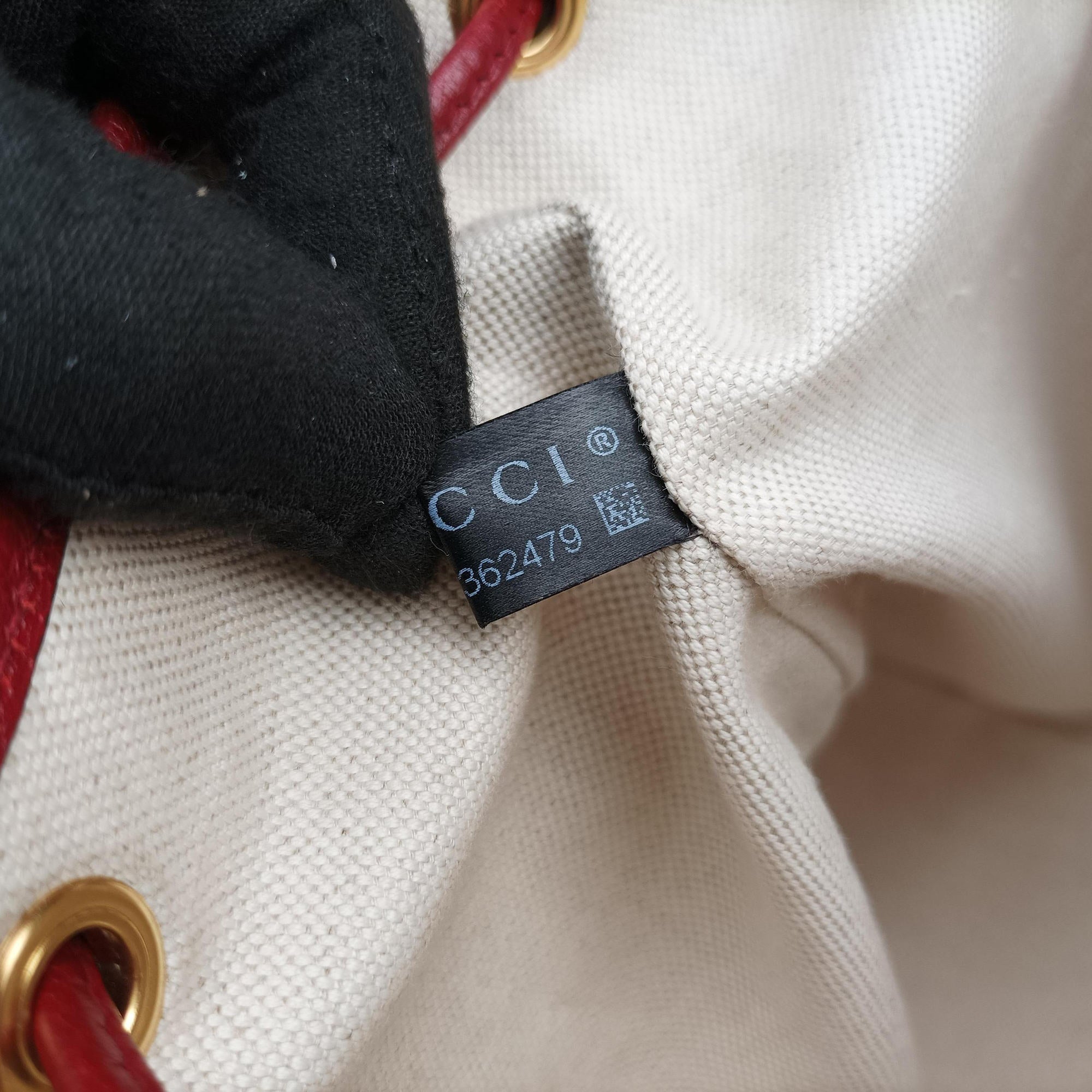 Pre-owned Gucci Doraemon collaboration Brown x red PVC coated canvas×Leather 655597 shoulderbag | stylenewstar