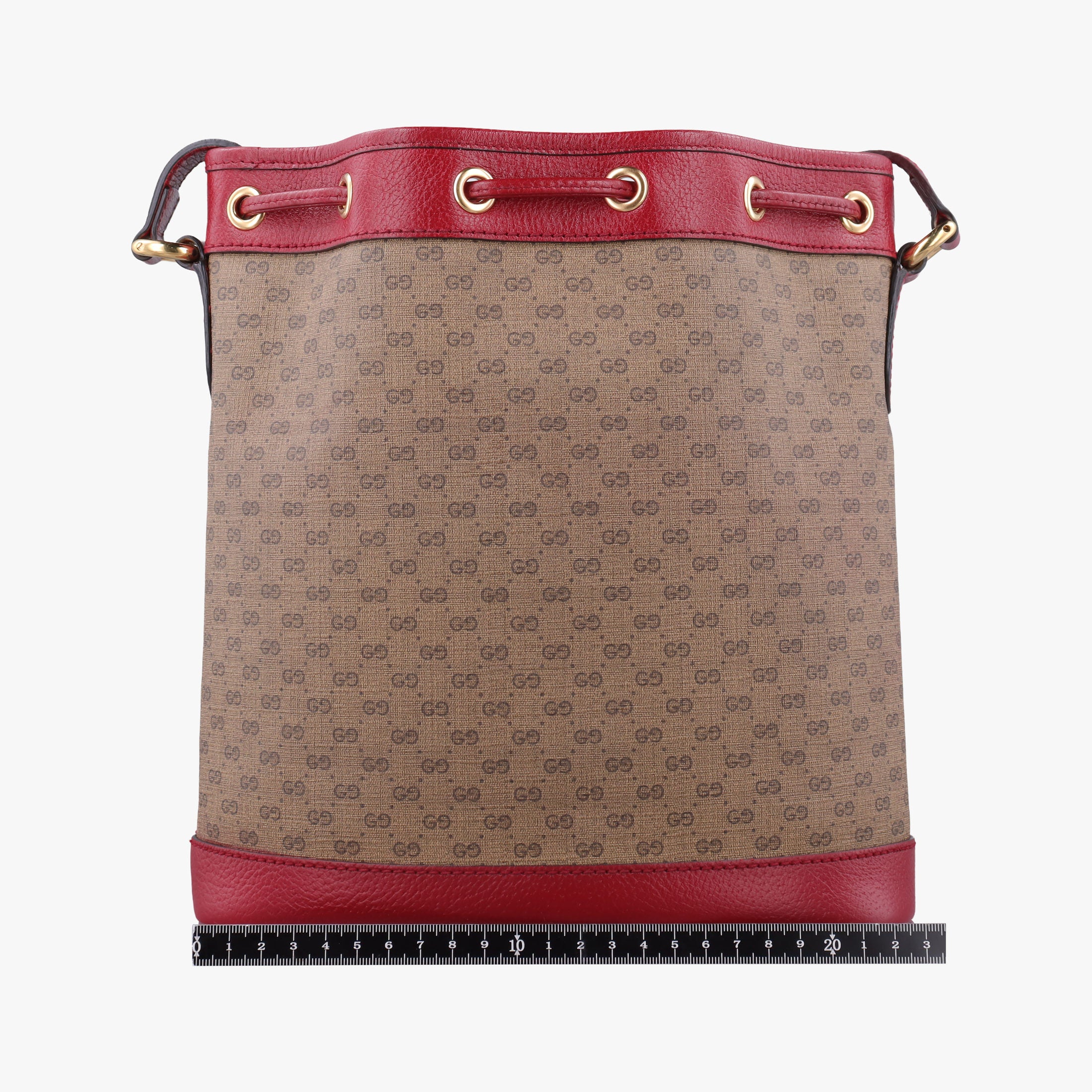 Pre-owned Gucci Doraemon collaboration Brown x red PVC coated canvas×Leather 655597 shoulderbag | stylenewstar