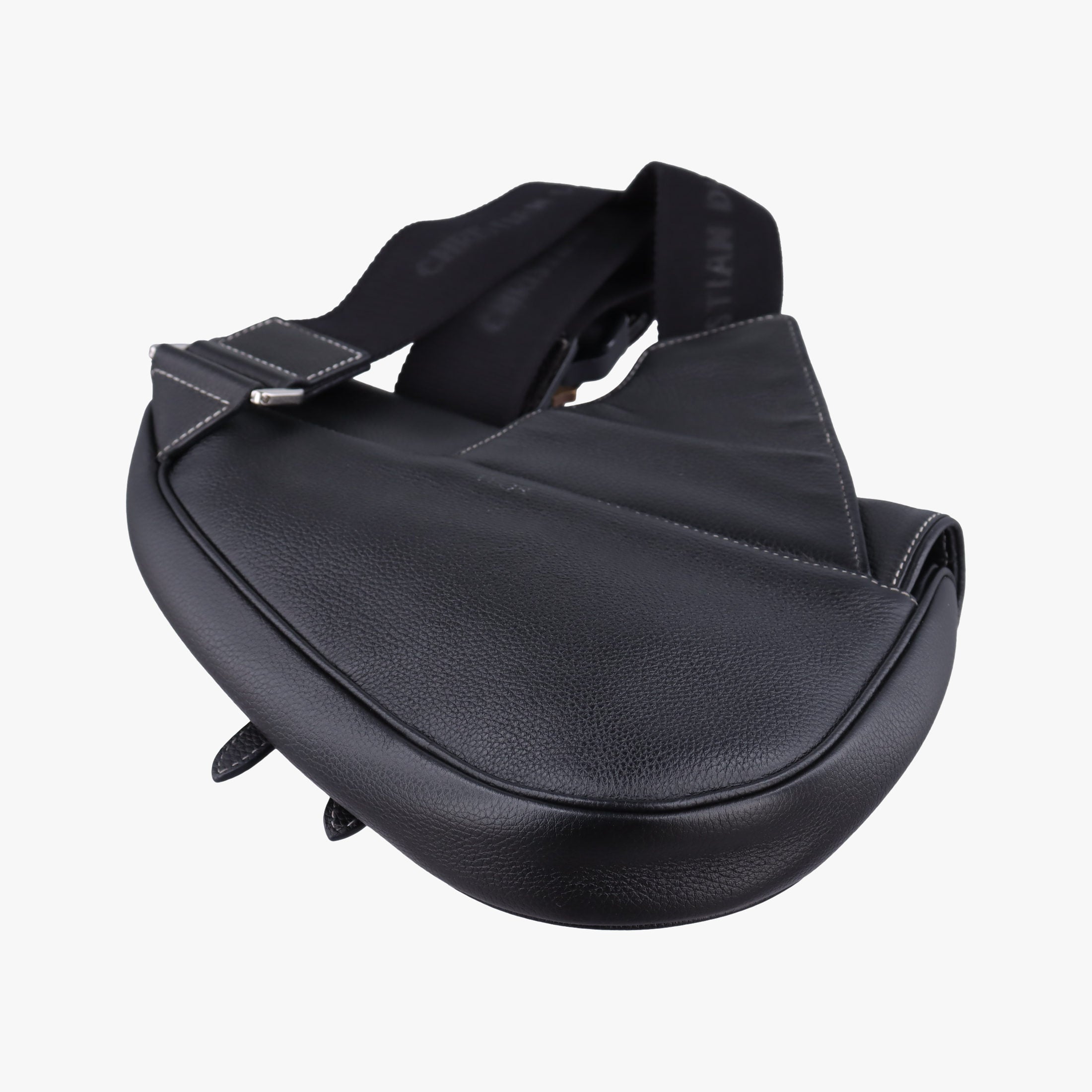 Secondhand Christian Dior Saddle KAWS  Bee Black Leather  bum bag/waist bag | stylenewstar