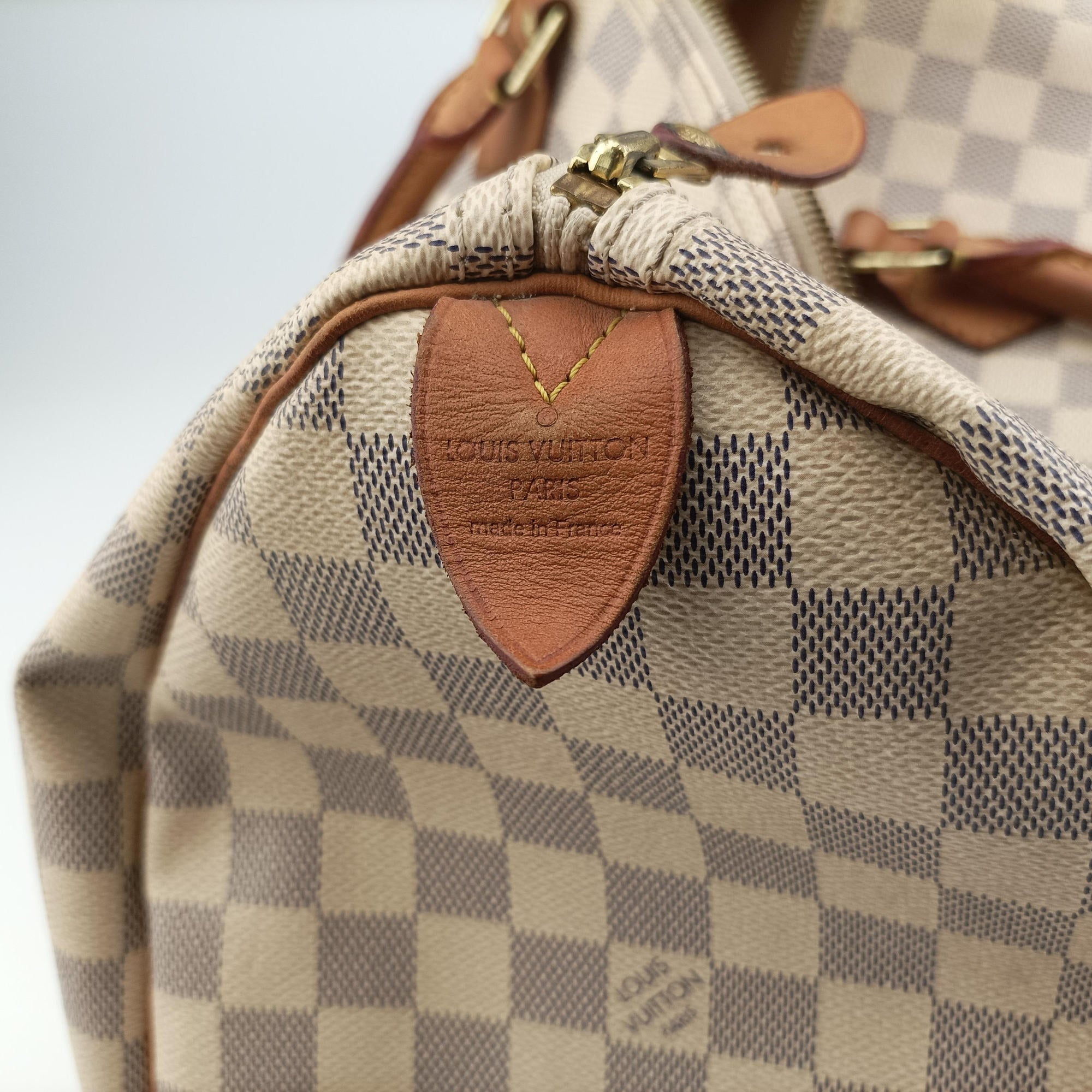 Pre-owned Louis Vuitton Speedy 35 Azur Damier Canvas N41535 handbag | stylenewstar