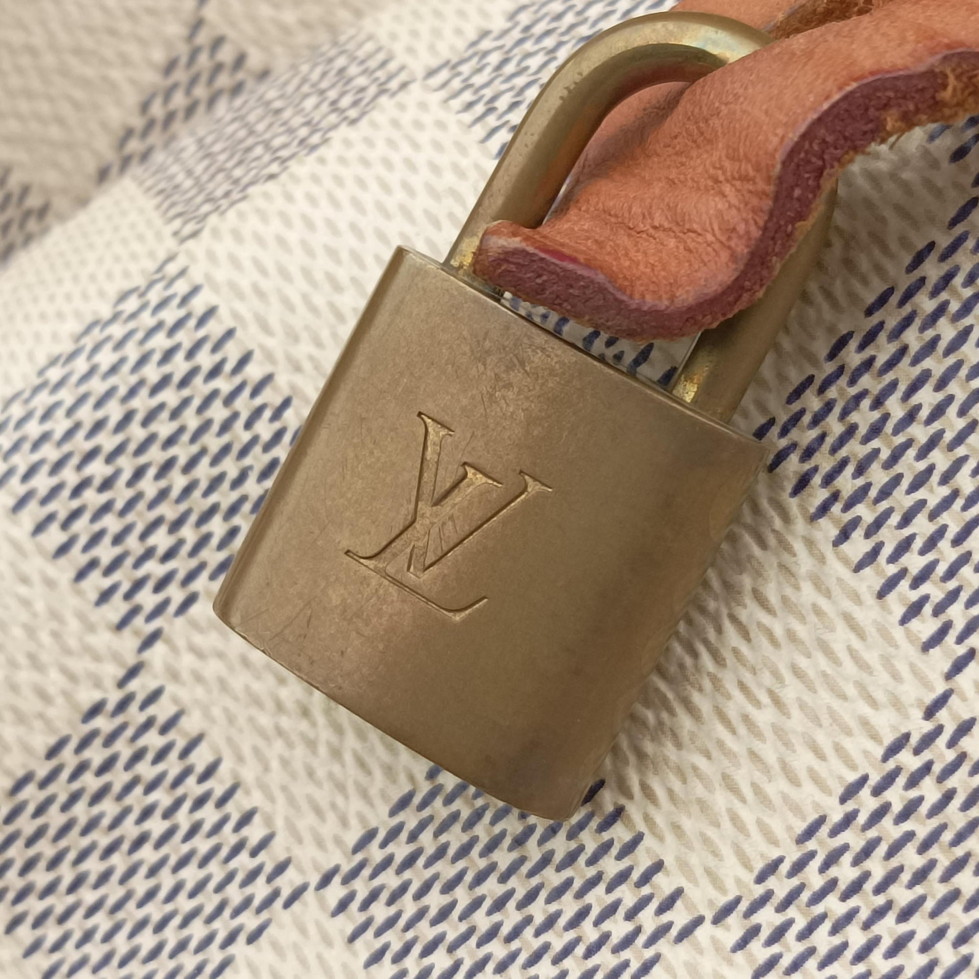 Pre-owned Louis Vuitton Speedy 35 Azur Damier Canvas N41535 handbag | stylenewstar