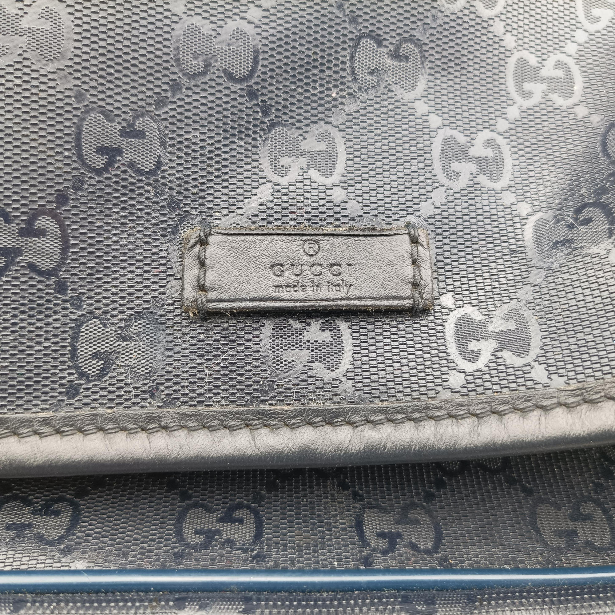 Pre-owned Gucci GG Plus Messenger Black PVC coated canvas 201732 shoulderbag | stylenewstar