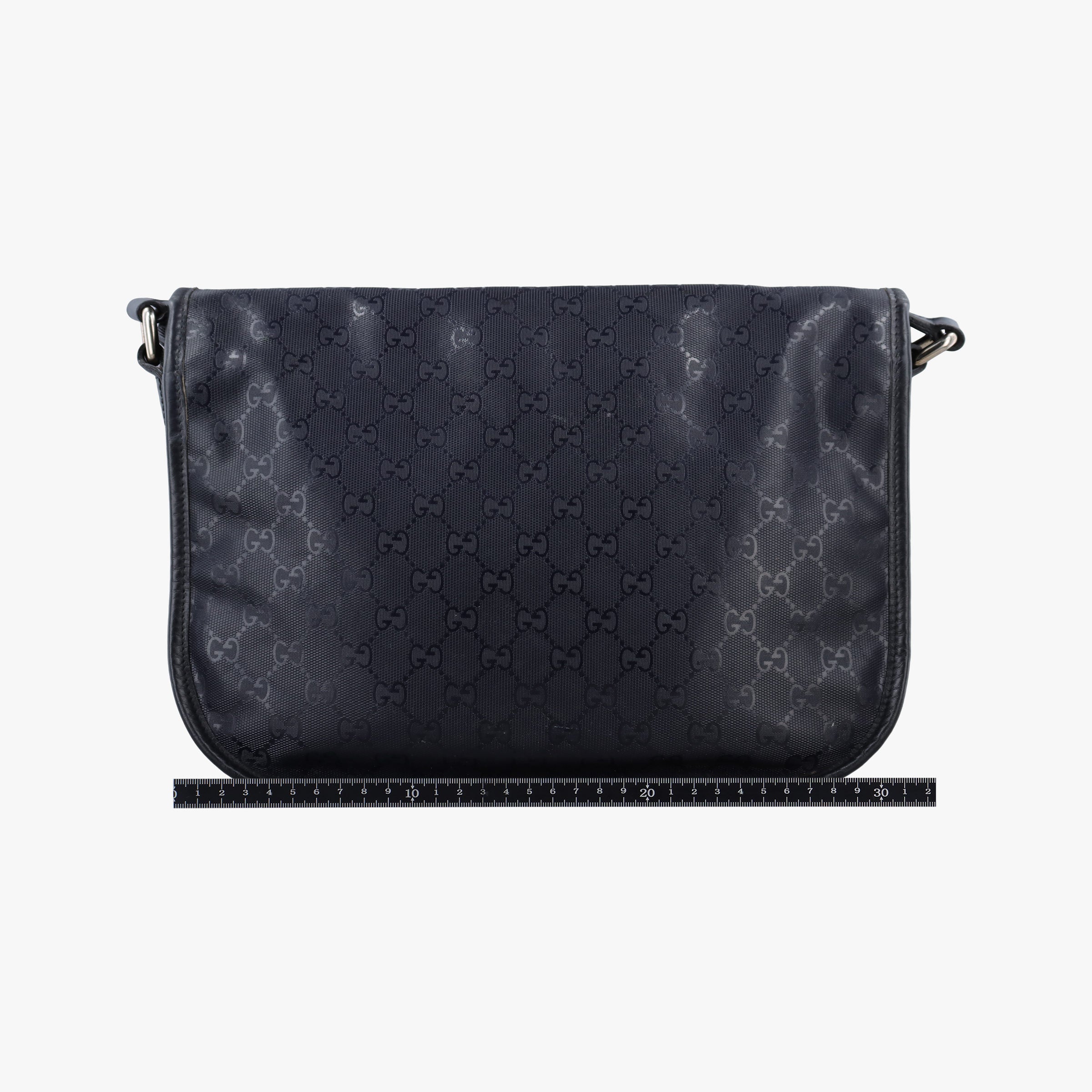 Pre-owned Gucci GG Plus Messenger Black PVC coated canvas 201732 shoulderbag | stylenewstar
