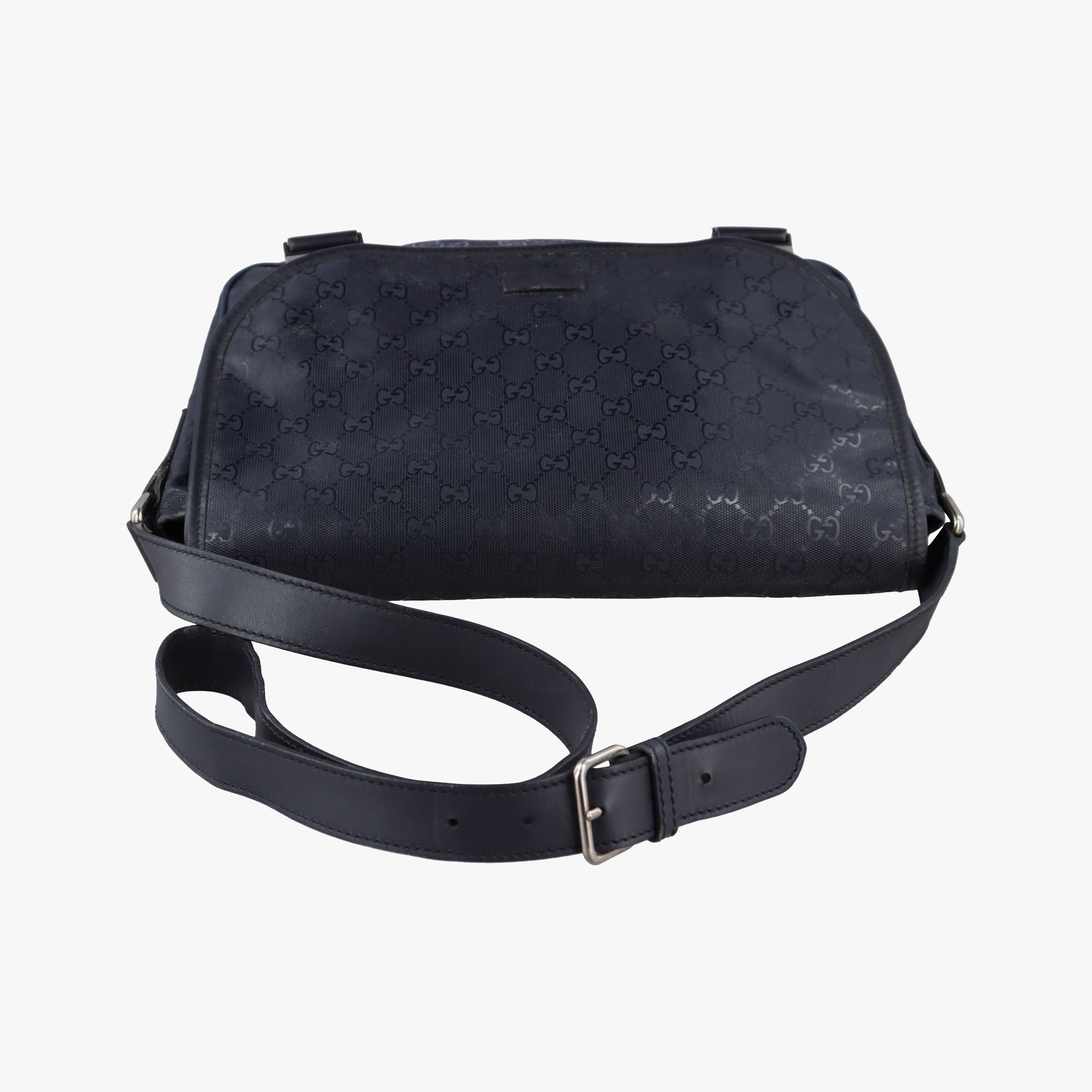 Pre-owned Gucci GG Plus Messenger Black PVC coated canvas 201732 shoulderbag | stylenewstar