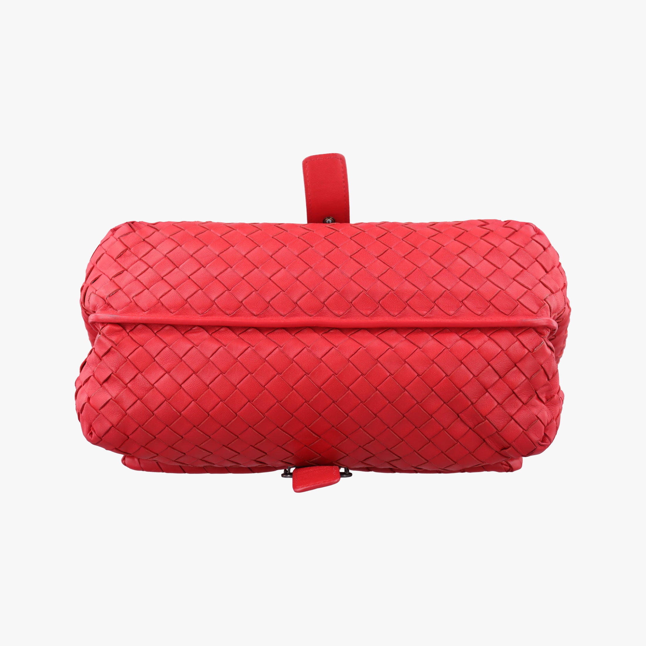 Pre-owned Bottega Veneta Intrecciato Red lambskin  shoulderbag | stylenewstar