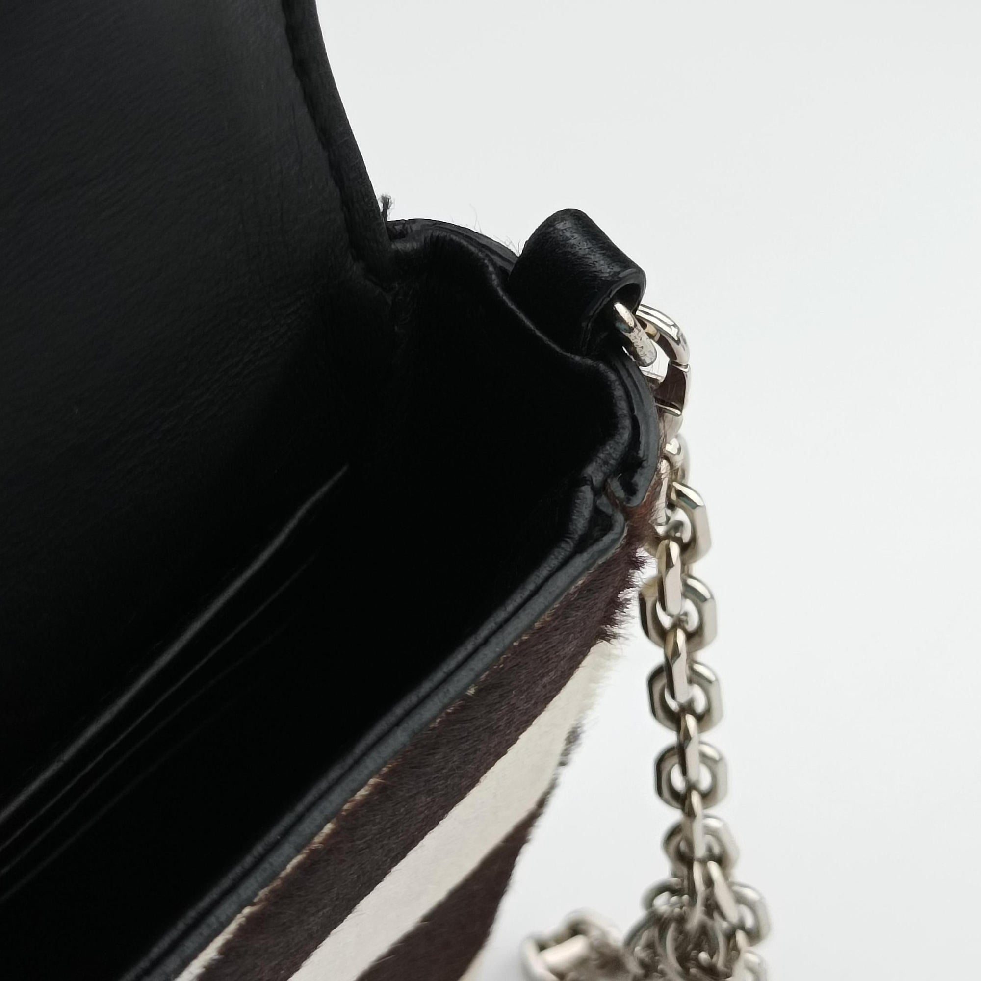 Pre-owned Christian Dior Promenade Zebra Print Pony  shoulderbag | stylenewstar