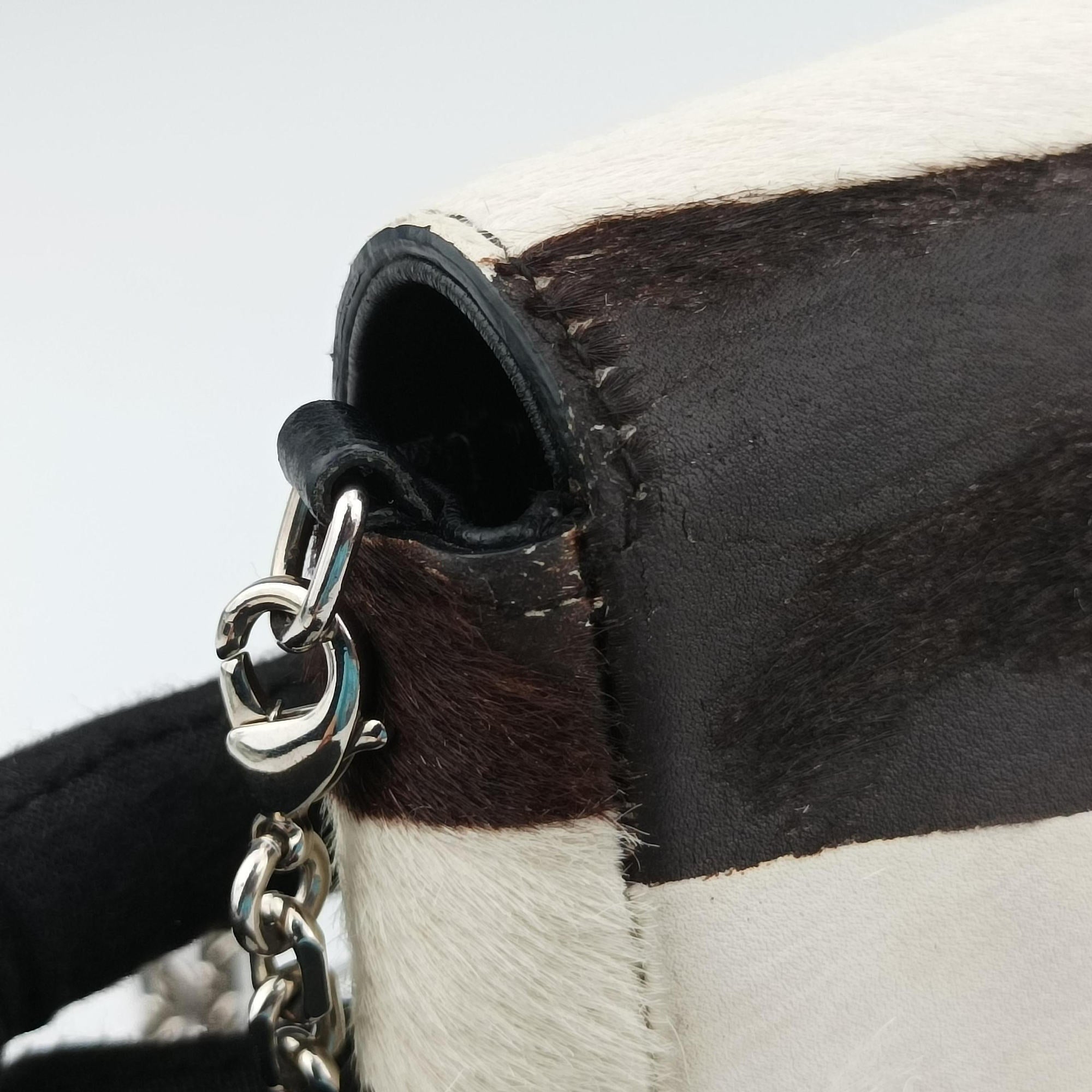 Pre-owned Christian Dior Promenade Zebra Print Pony  shoulderbag | stylenewstar