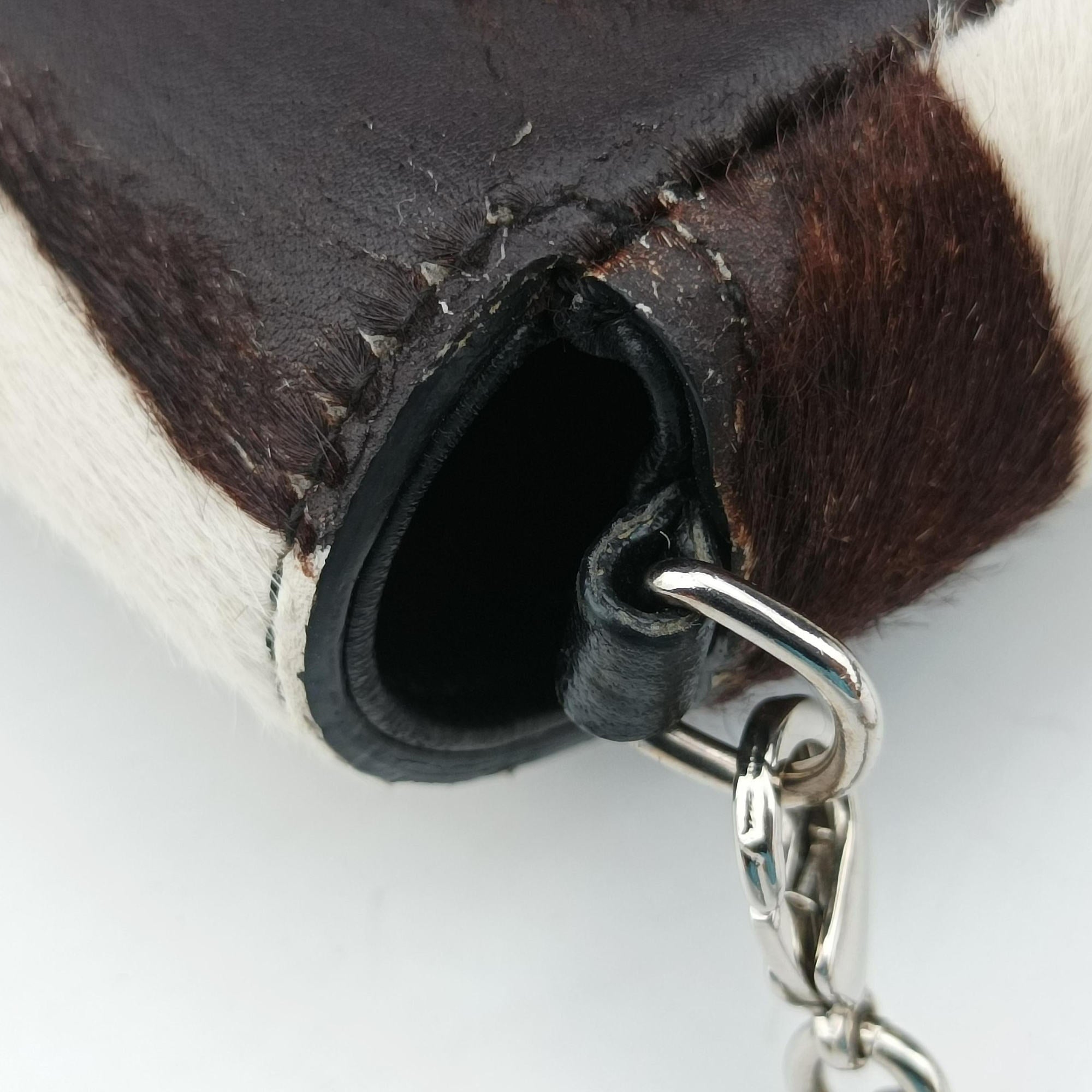 Pre-owned Christian Dior Promenade Zebra Print Pony  shoulderbag | stylenewstar