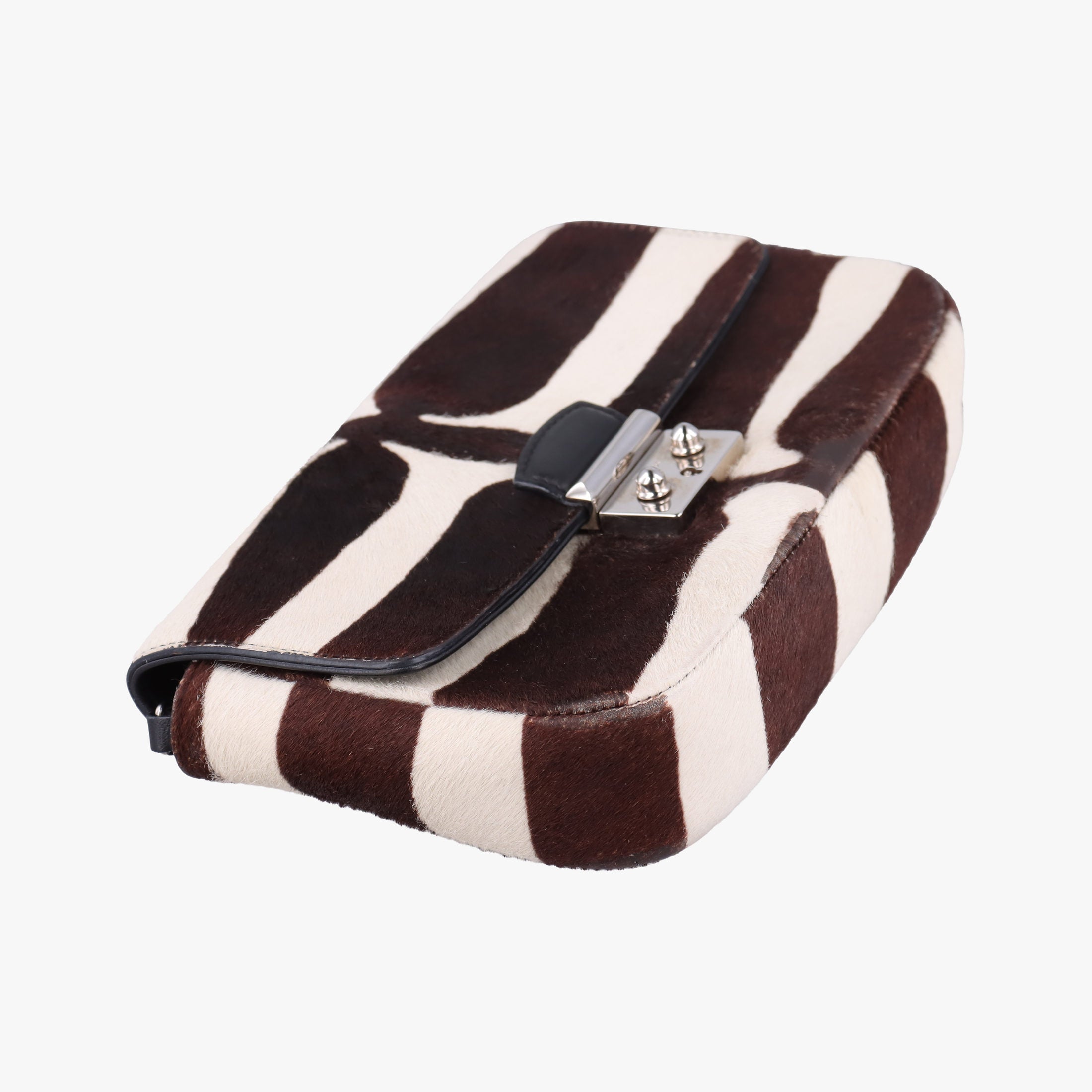 Pre-owned Christian Dior Promenade Zebra Print Pony  shoulderbag | stylenewstar