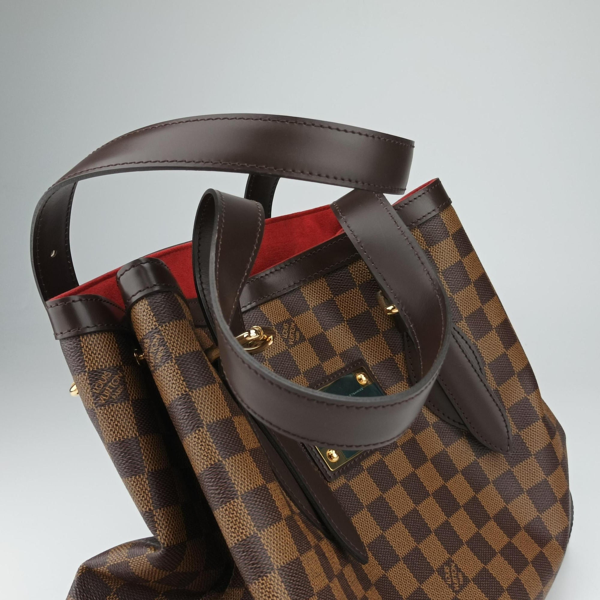 Pre-owned Louis Vuitton HAMPSTEAD MM EBENE Damier Canvas N51204 shoulderbag | stylenewstar
