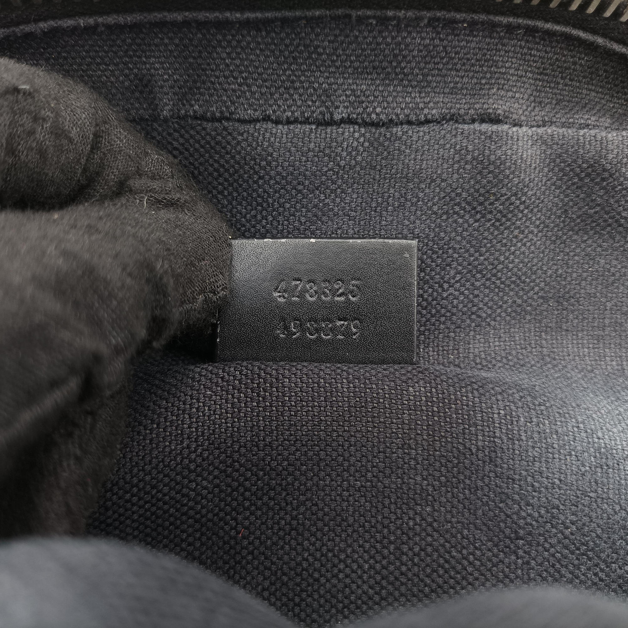 Pre-owned Gucci GG Supreme Navy x Black PVC coated canvas 478325 bum bag/waist bag | stylenewstar