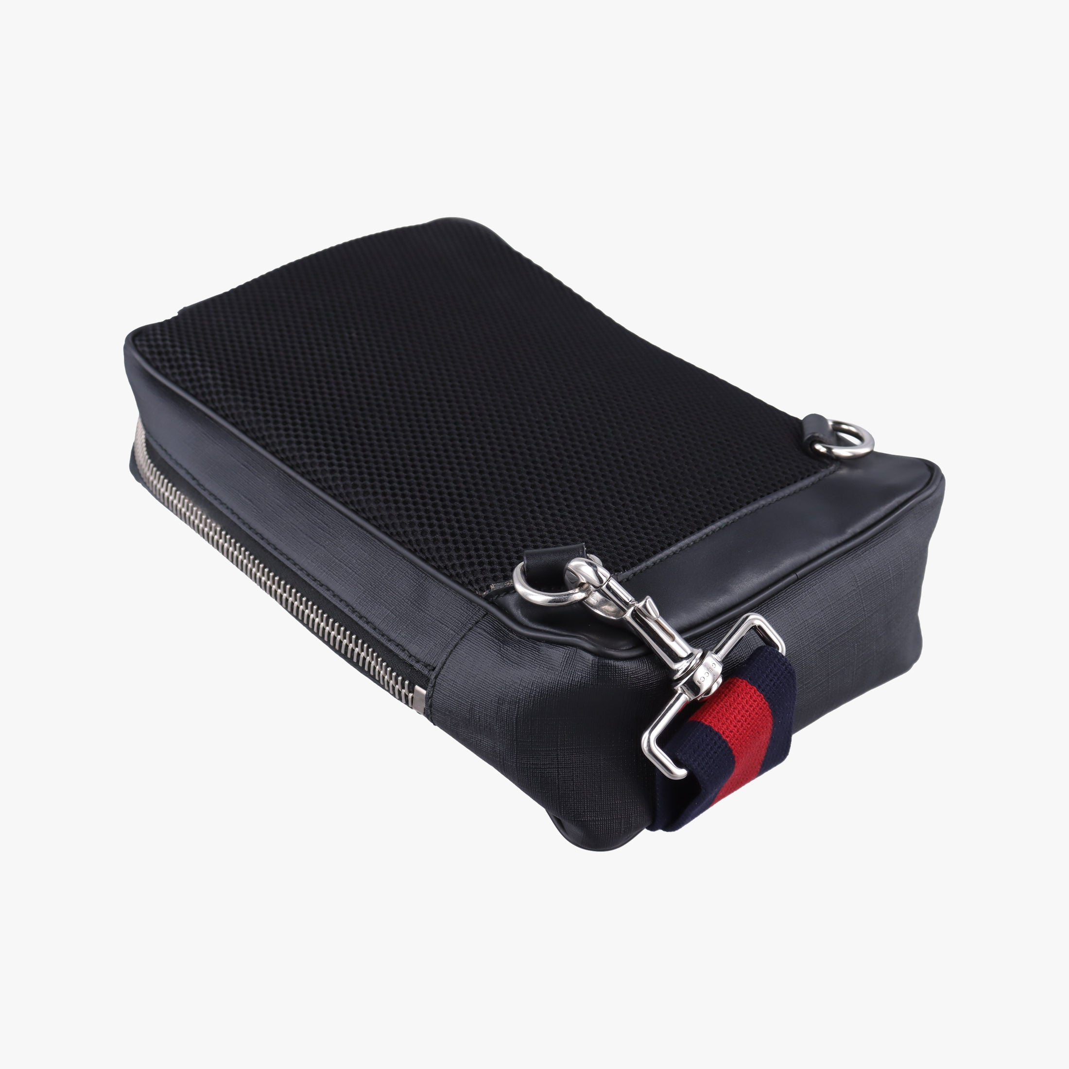 Pre-owned Gucci GG Supreme Navy x Black PVC coated canvas 478325 bum bag/waist bag | stylenewstar