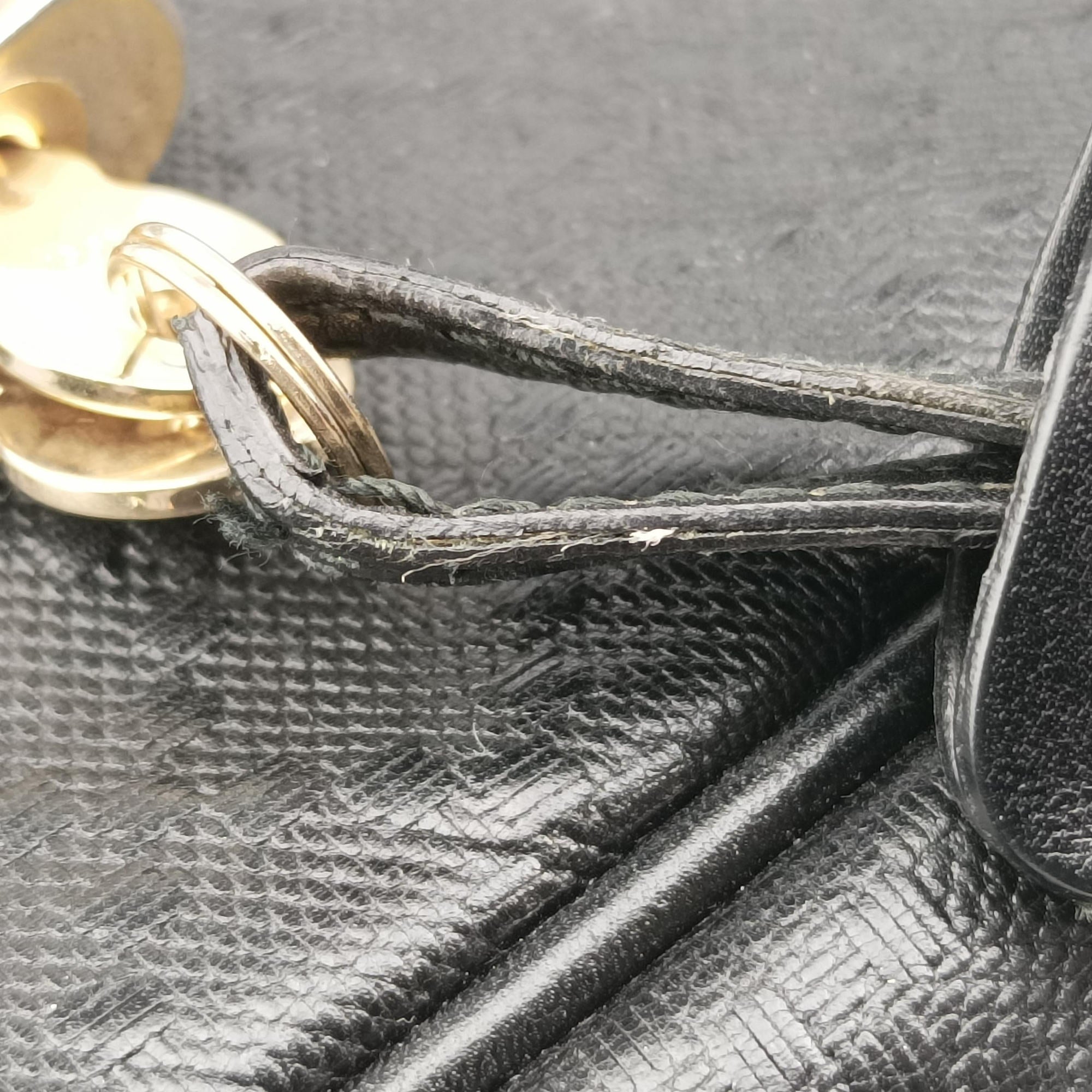 Pre-owned Gucci Diamante Black Leather 208463 handbag | stylenewstar