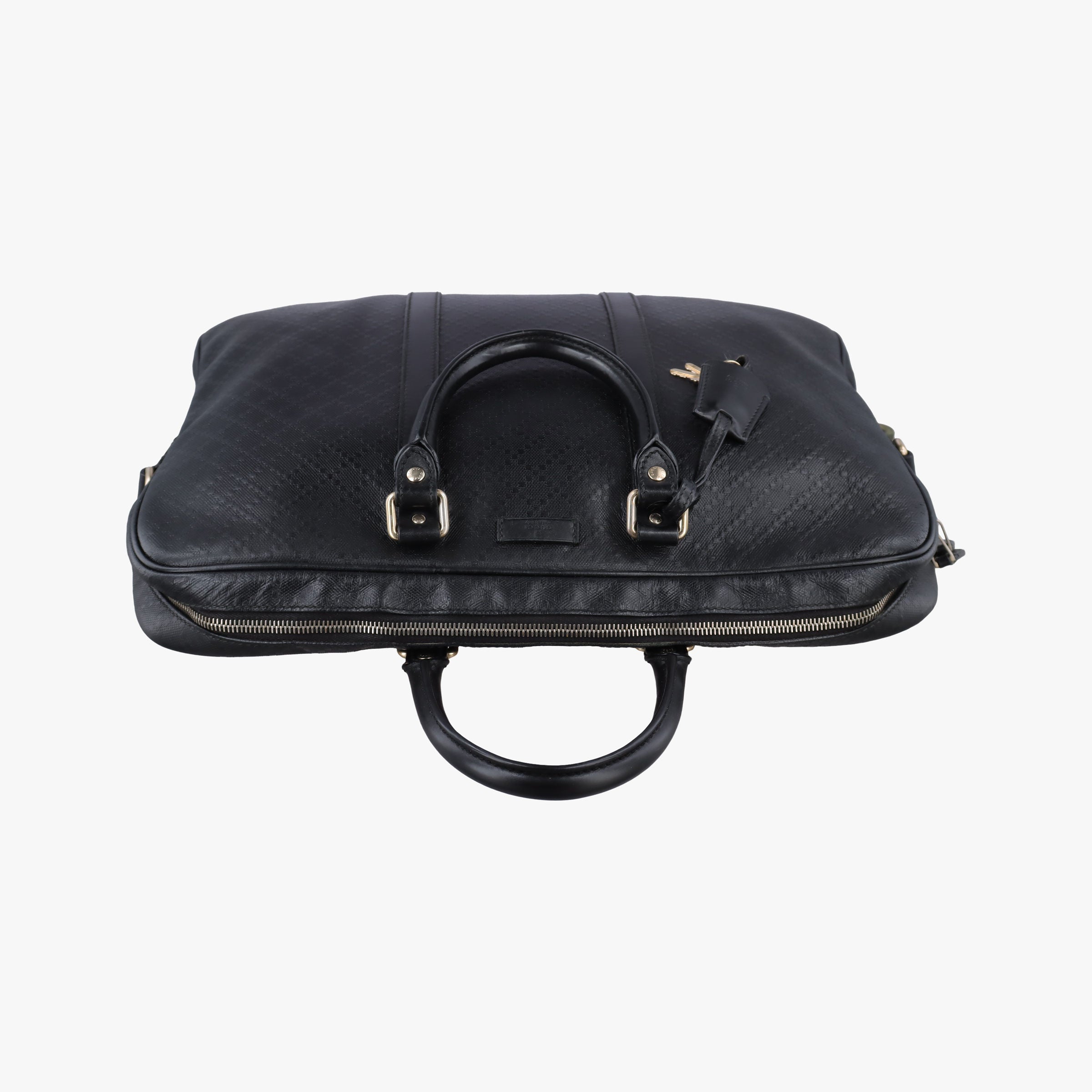 Pre-owned Gucci Diamante Black Leather 208463 handbag | stylenewstar