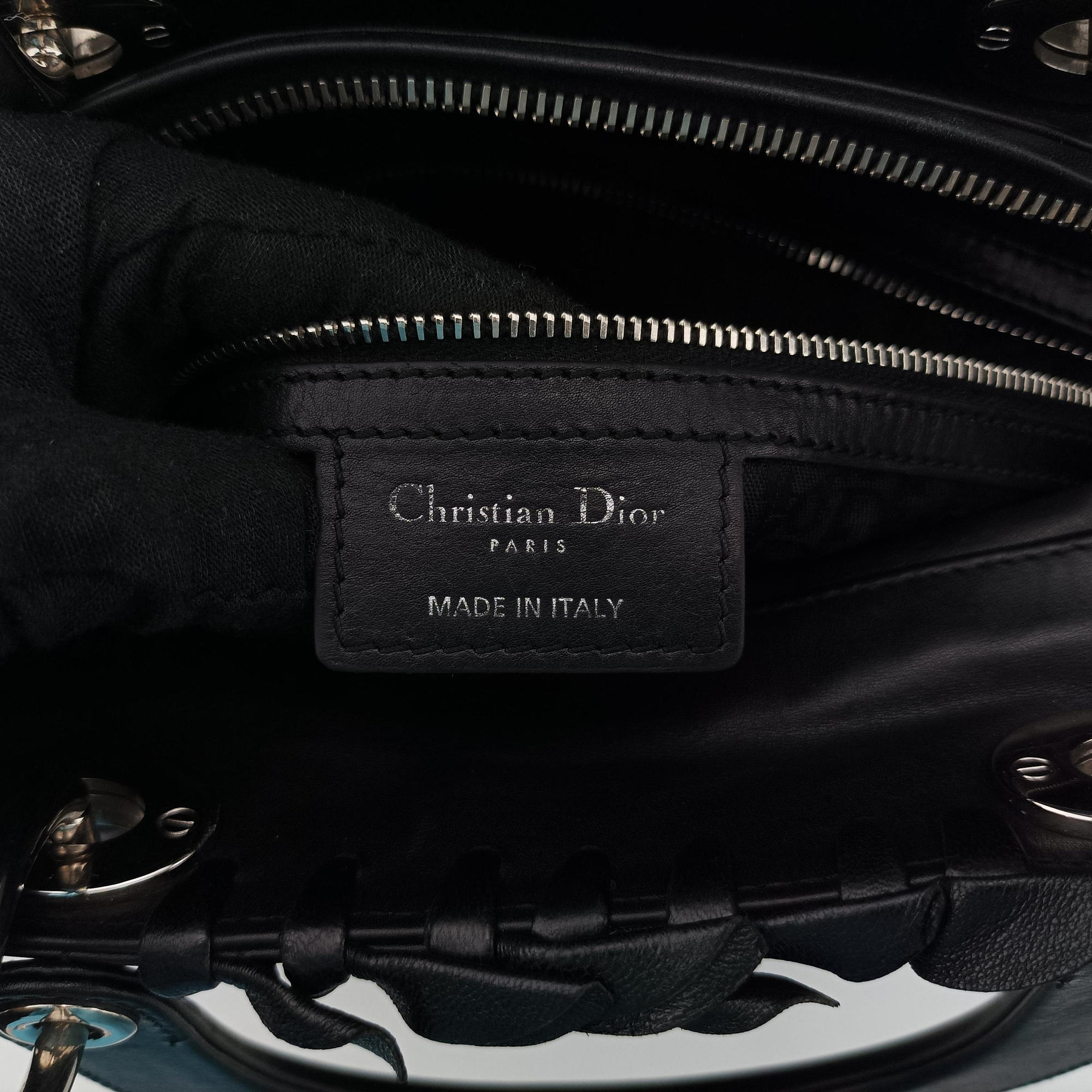 Pre-owned Christian Dior Lady Dior Black lambskin  shoulderbag | stylenewstar