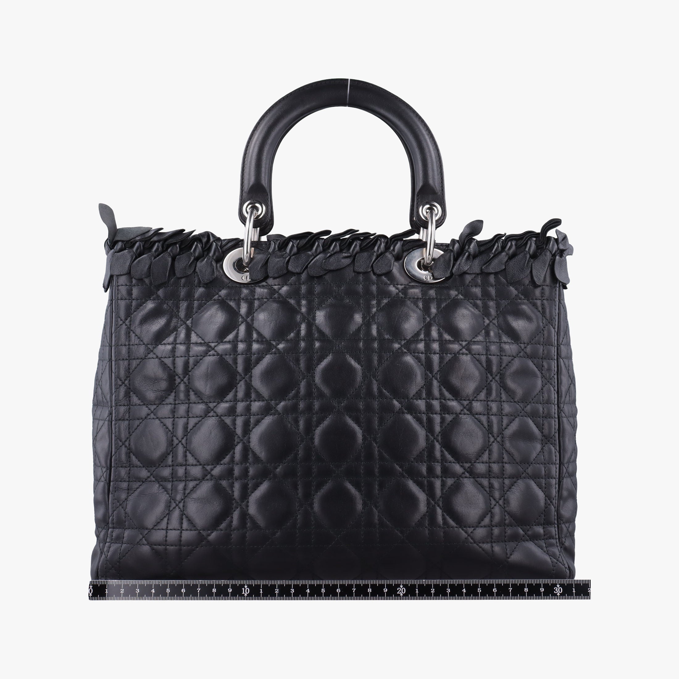 Pre-owned Christian Dior Lady Dior Black lambskin  shoulderbag | stylenewstar