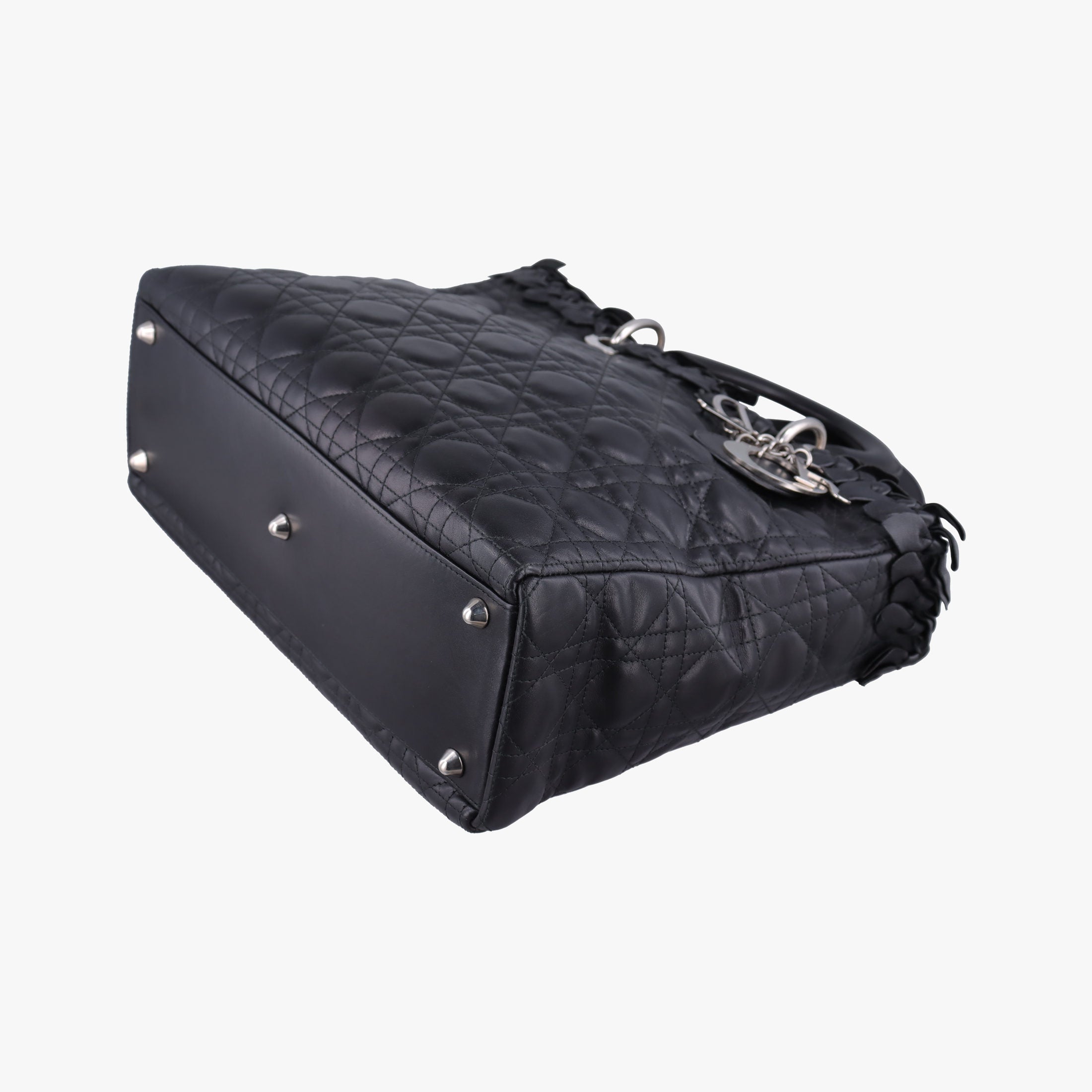 Pre-owned Christian Dior Lady Dior Black lambskin  shoulderbag | stylenewstar